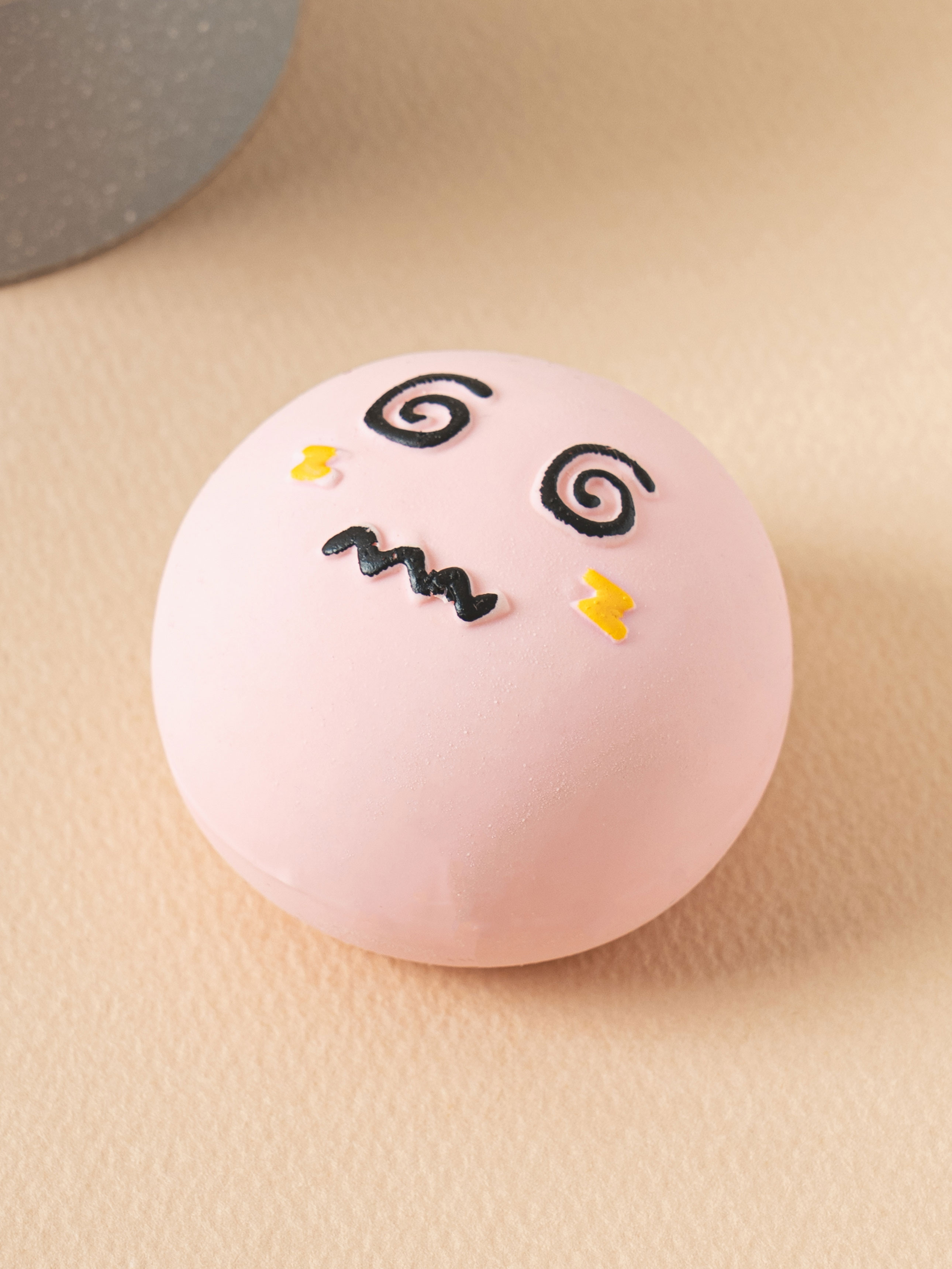 DAISO Pet_Expression_Latex_Toy_Pink