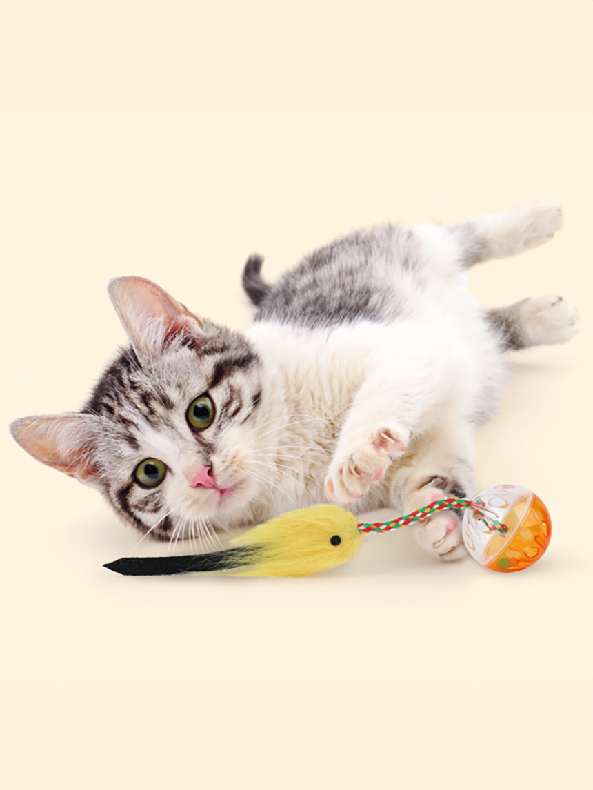 DAISO Rattle Mouse Shaped Cat Toy (3 pieces)