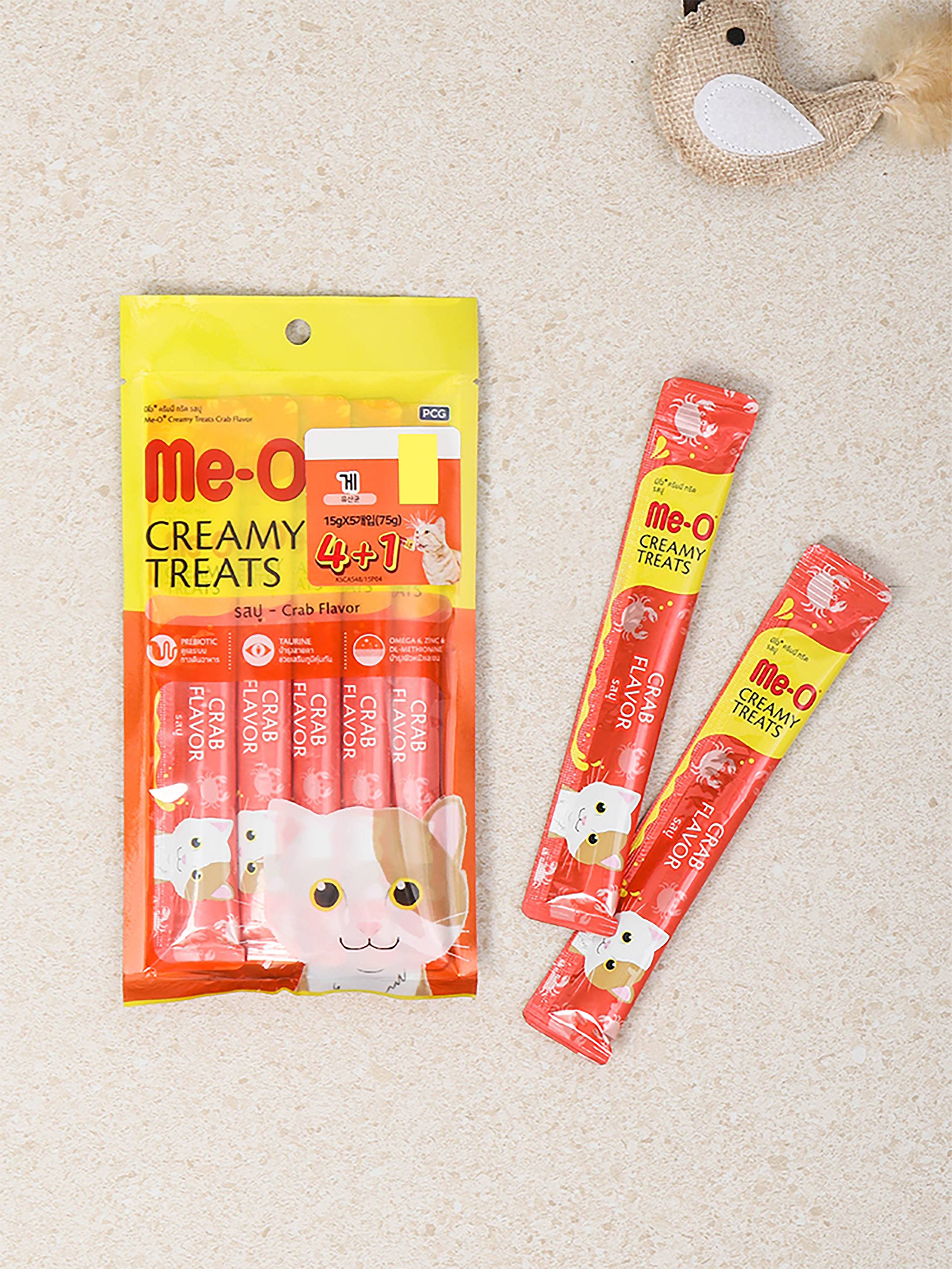 DAISO [Pet Food]Me-O Creamy_Crab (5 pieces)(75g)