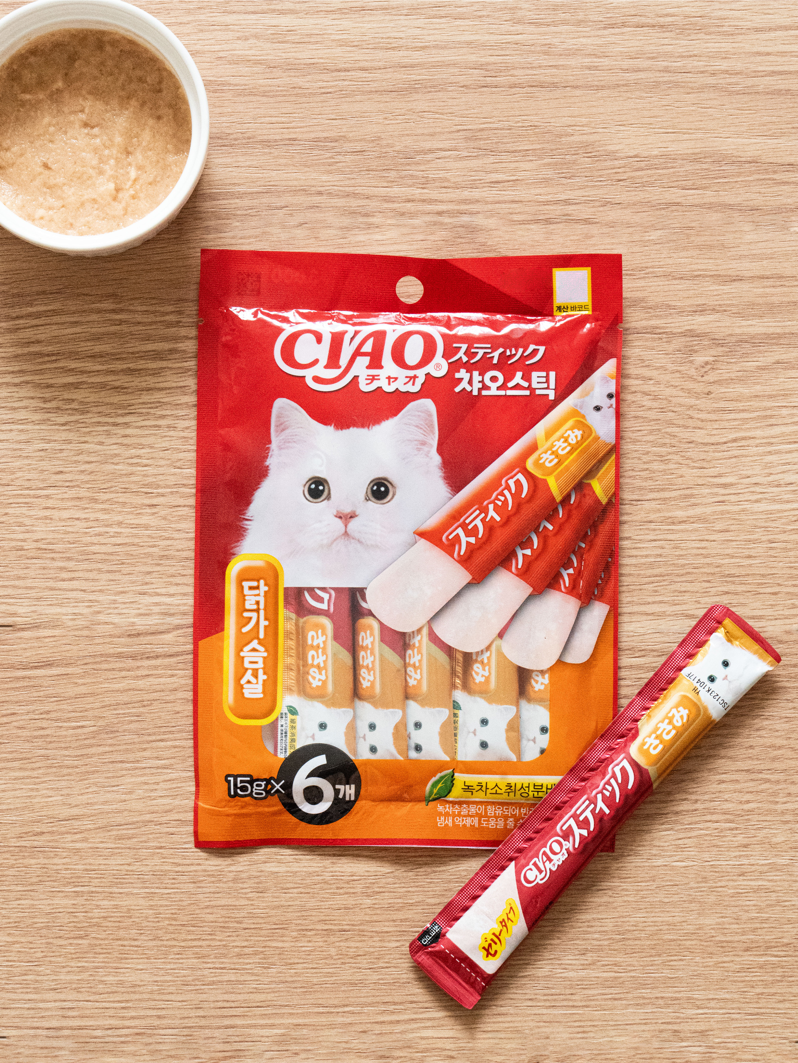 DAISO [Pet Food] Inaba Chao Stick Chicken Breast (15g x 6)