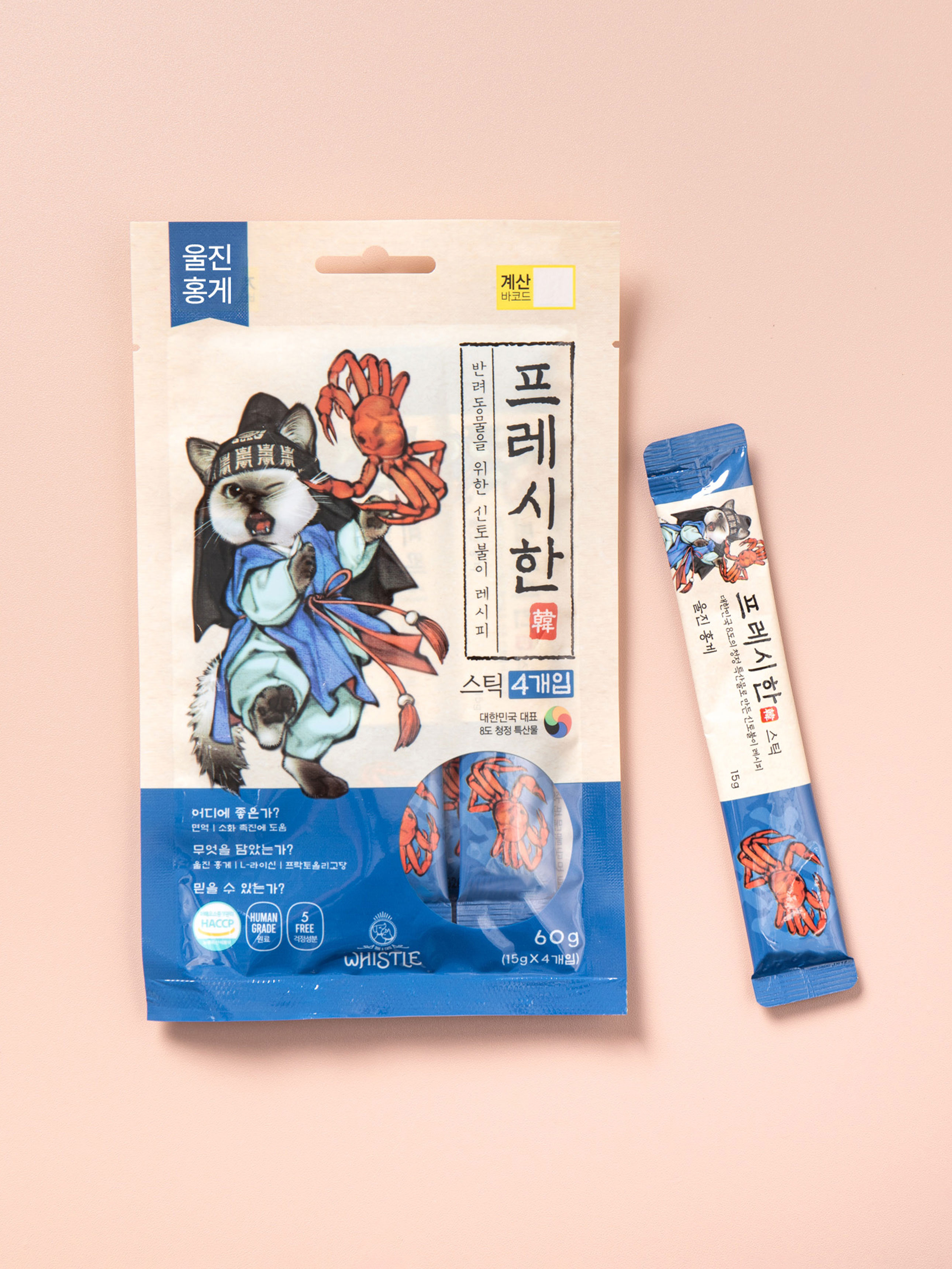 DAISO [Pet Food] Whistle Fresh Stick 4 Pack (Uljin Hongge)