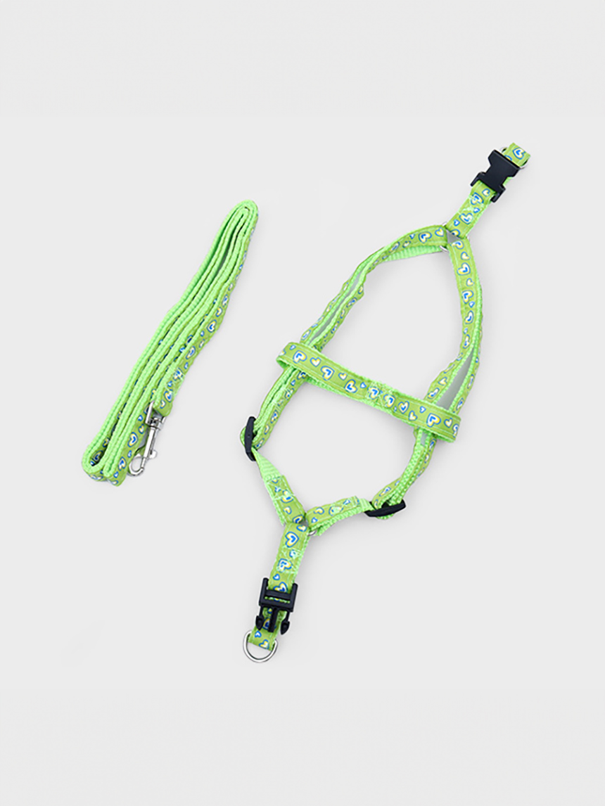 DAISO Heart-patterned dog harness (1.5cm)