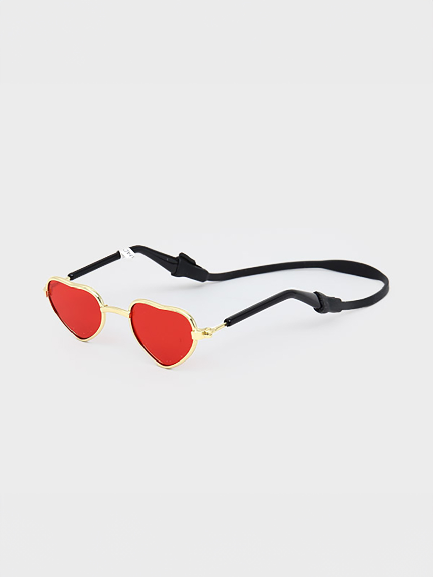 DAISO Pet Heart Shape Color Sunglasses