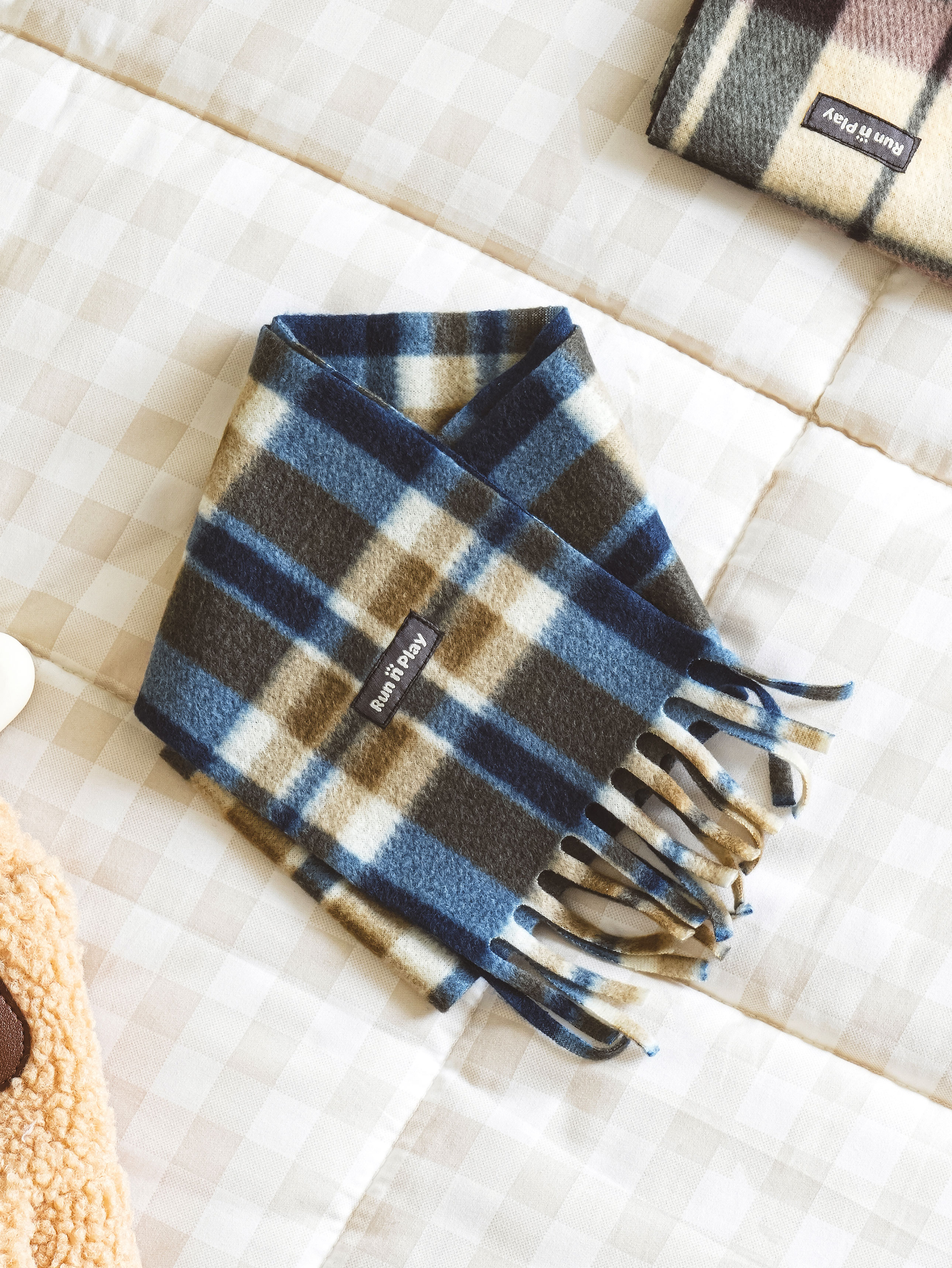 DAISO Pet Basic Scarf (Navy)