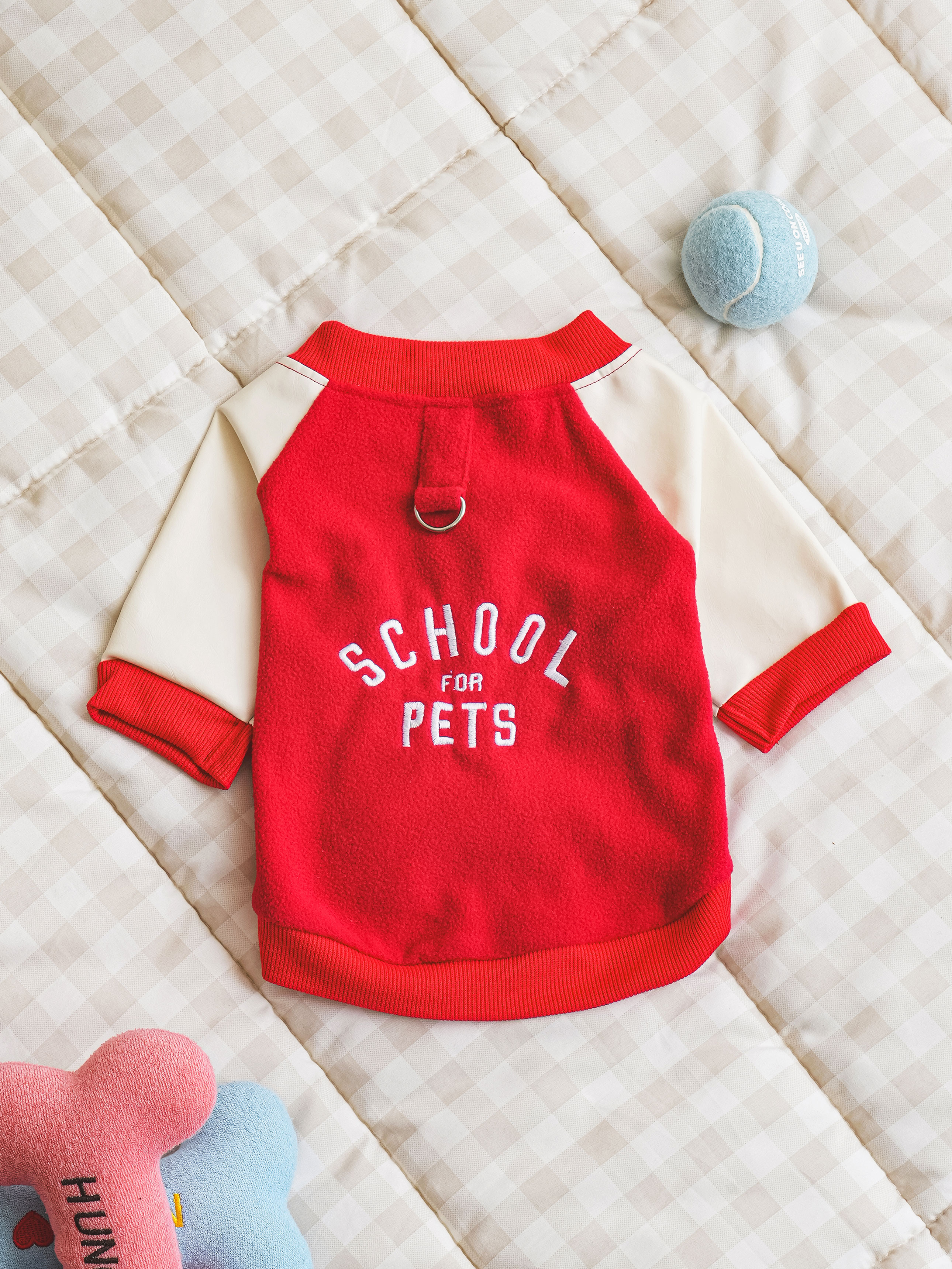 DAISO Pet_Baseball JumperL (Red)