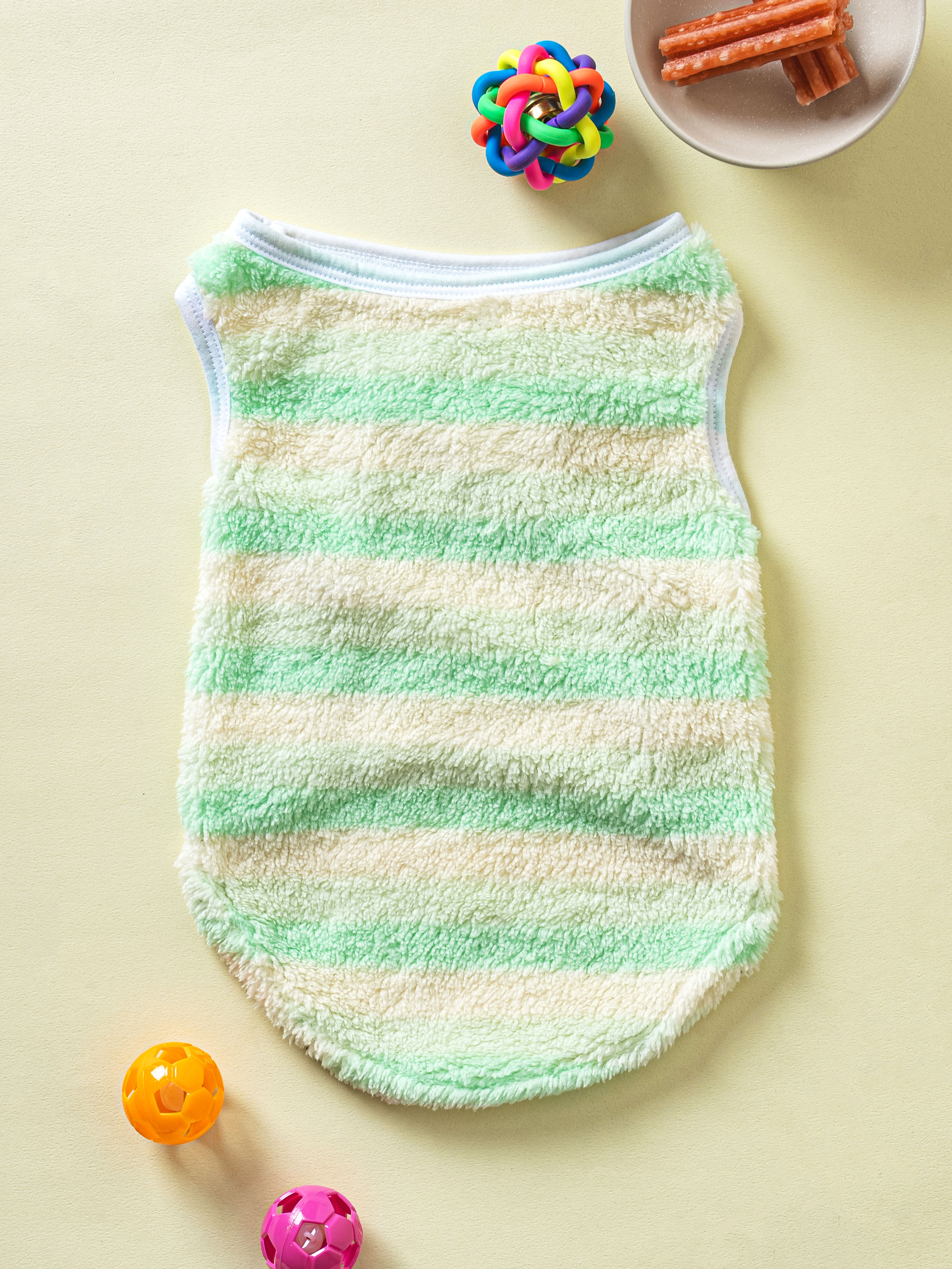 DAISO Pet_Stripe Sleep Vest L (Green)