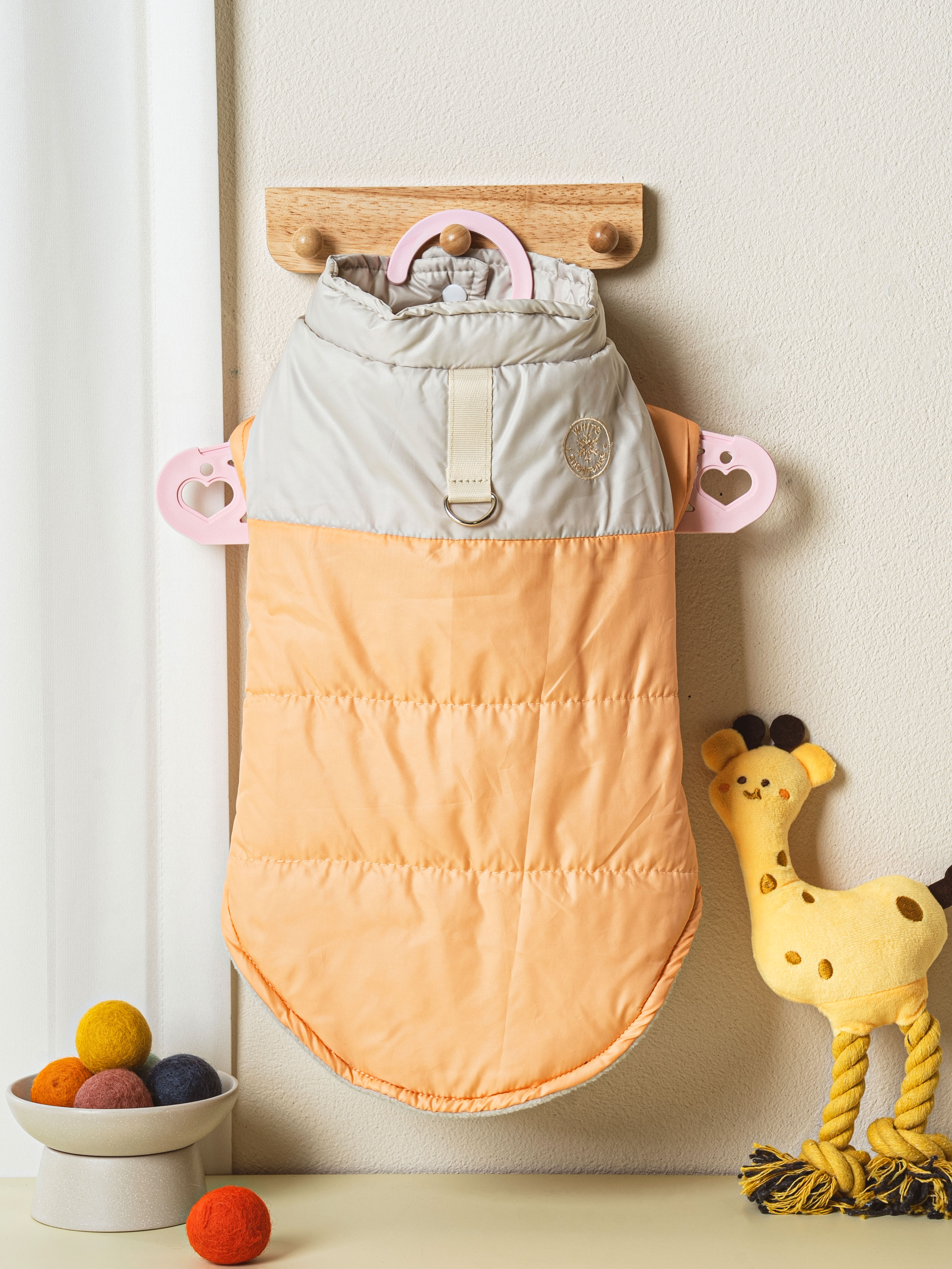 DAISO Pet_Padded vest XL (Peach)