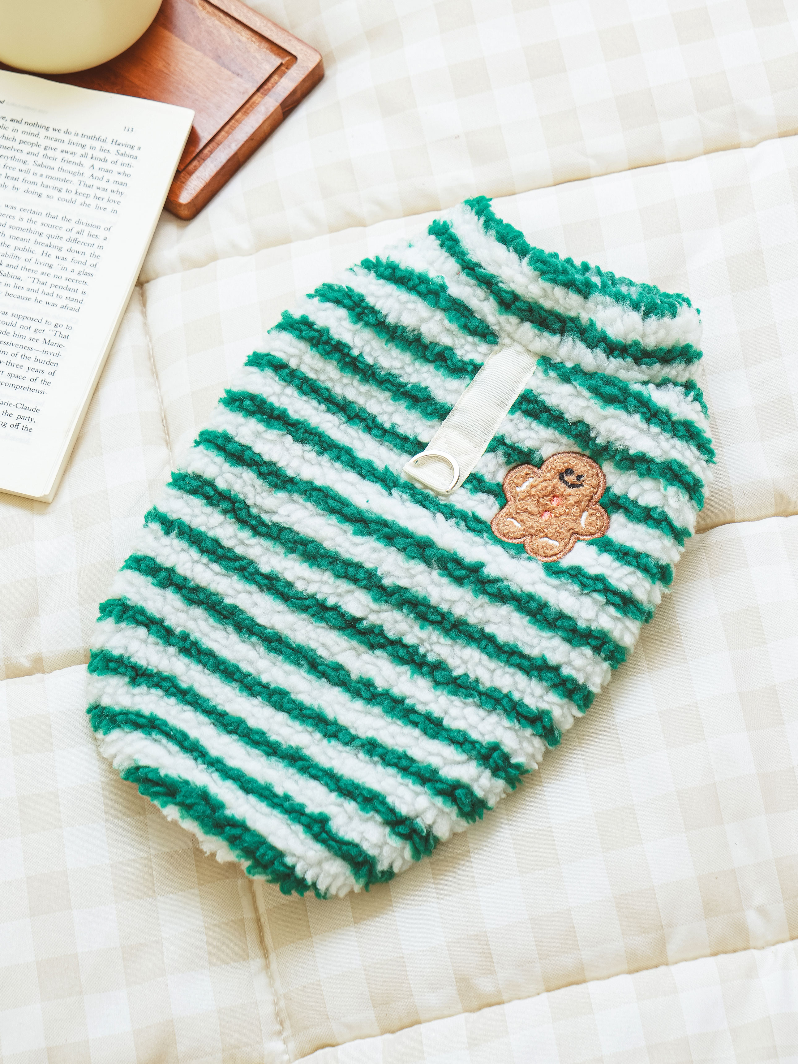 DAISO Pet_Poggle Stripe Vest XL (Green)