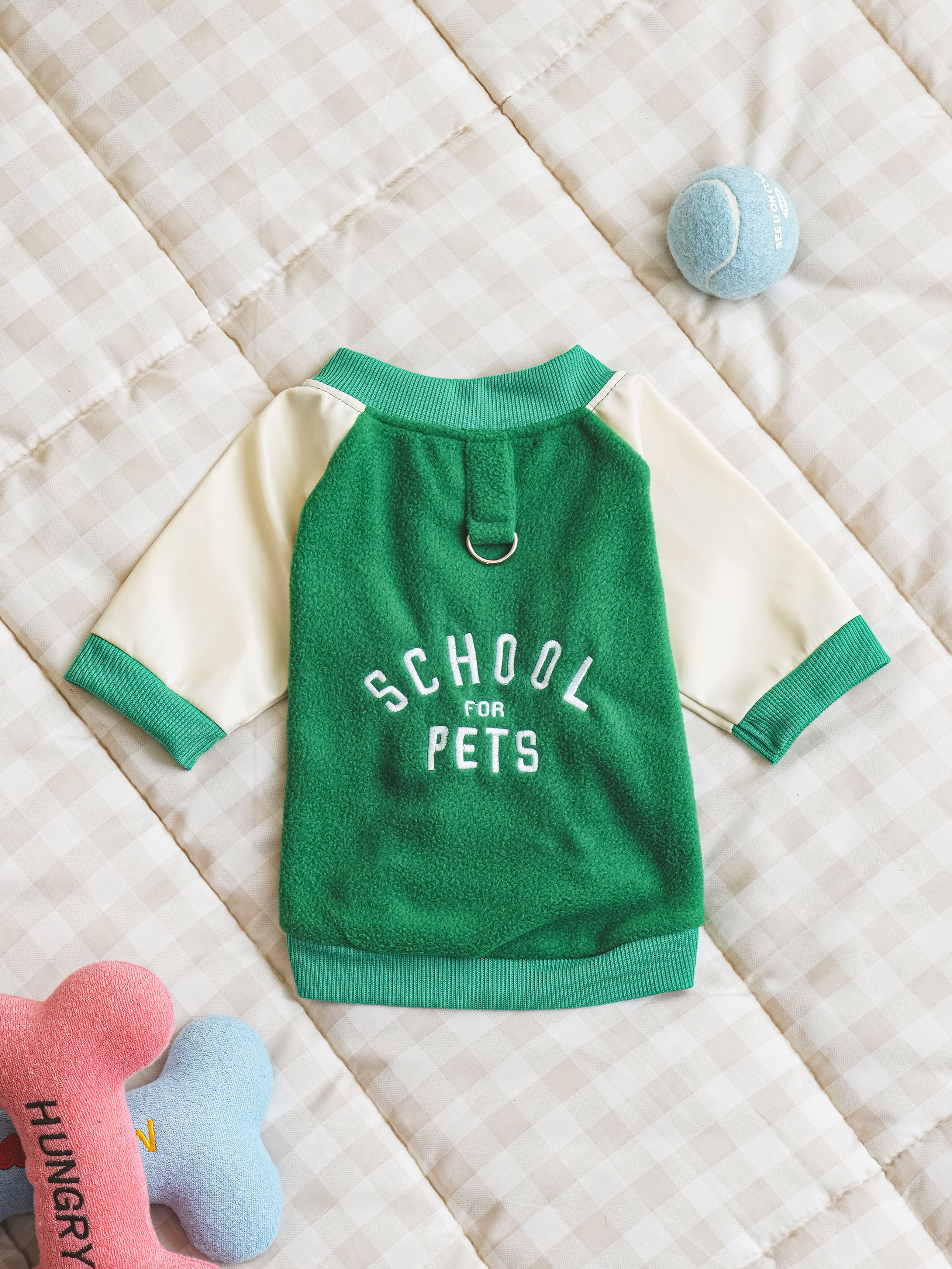 DAISO Pet_Baseball JumperL (Green)