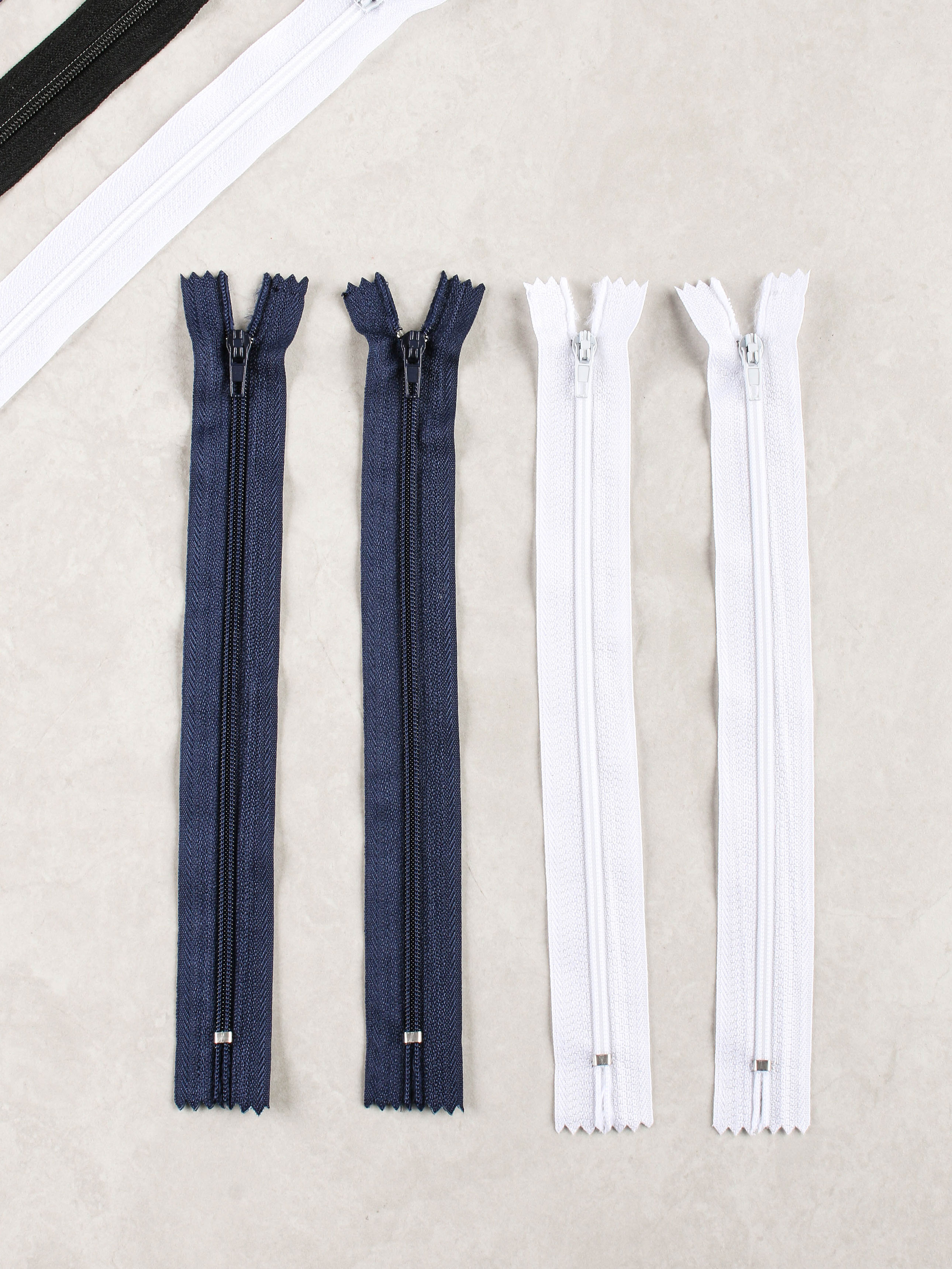 DAISO Craft zipper (20cm x 4 pieces)