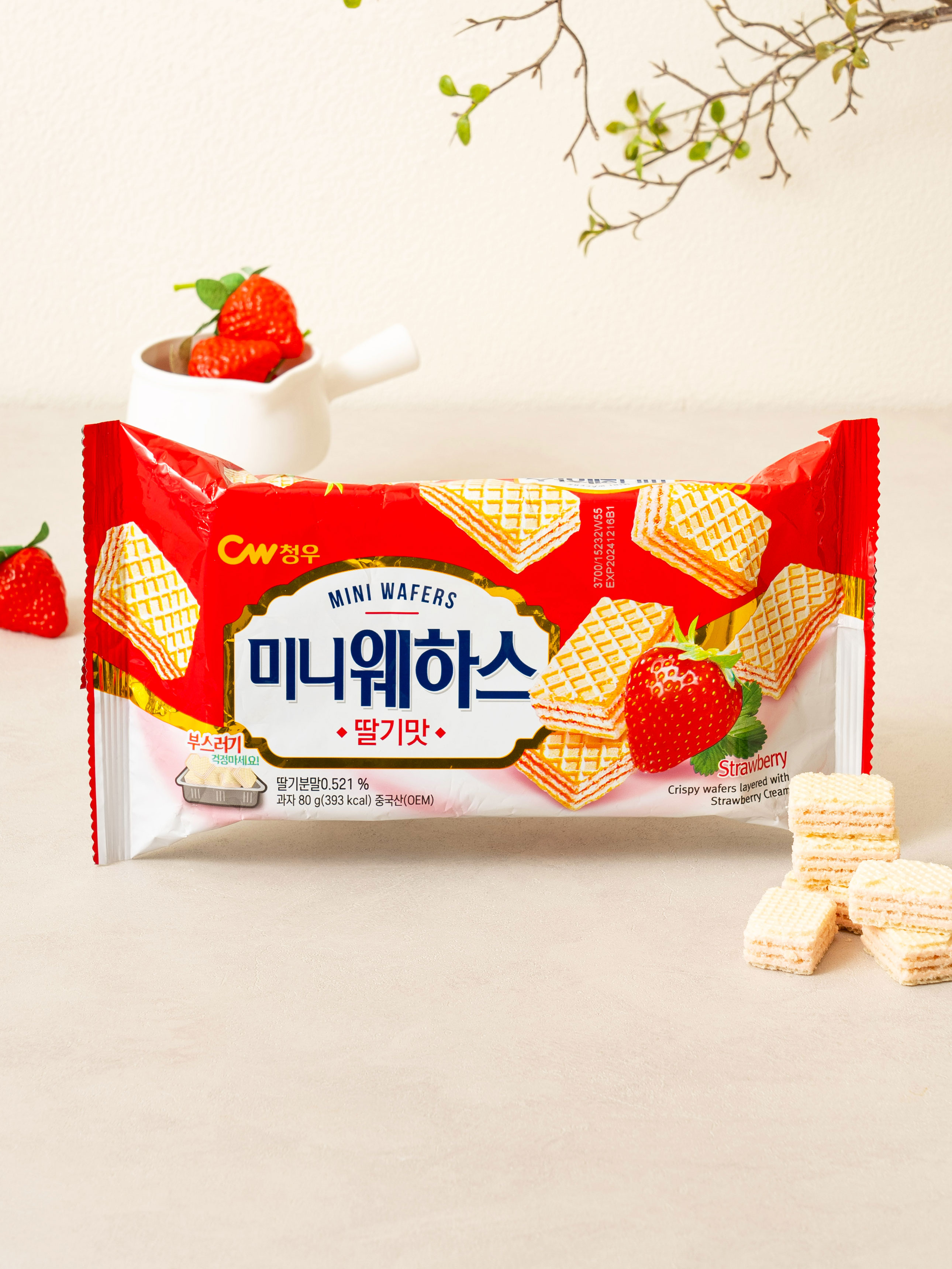 DAISO Cheongwoo Mini Wafer Strawberry (80g)