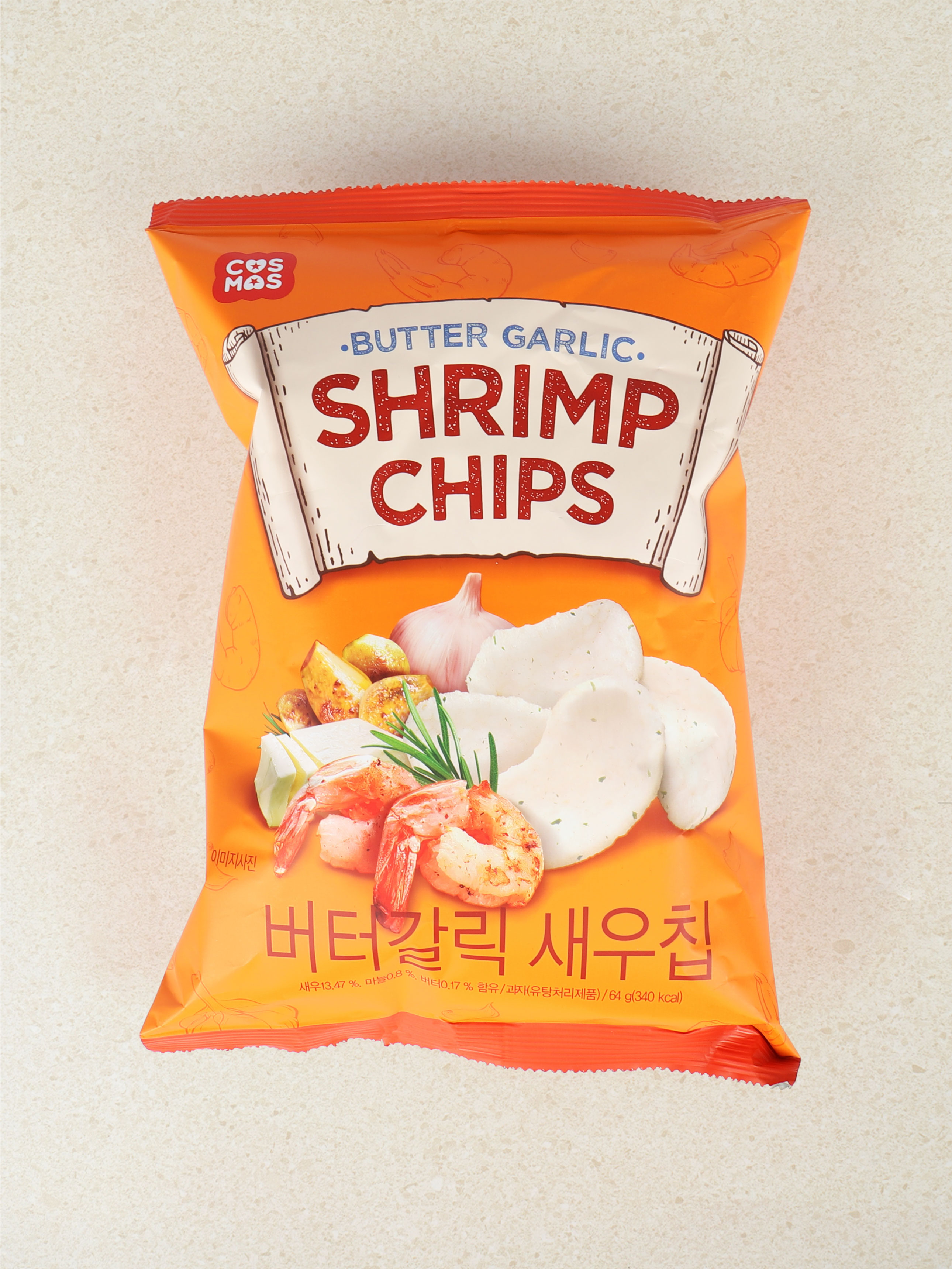 DAISO Cosmos Butter Garlic Shrimp Chips (56g)