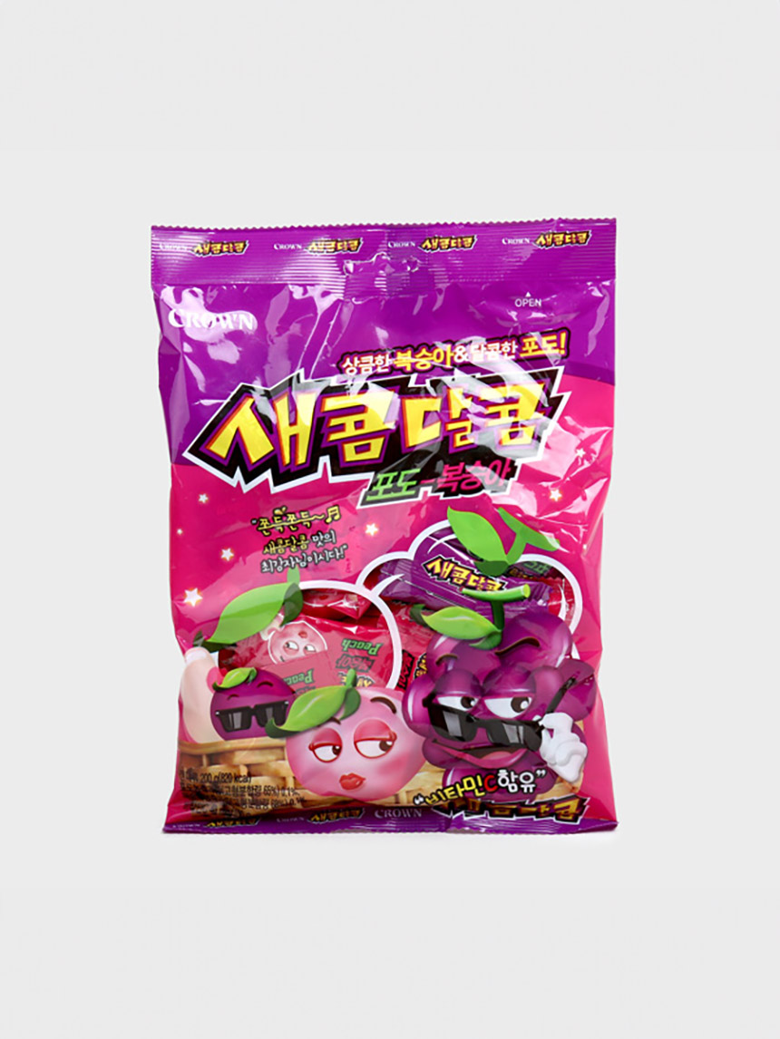 DAISO crown Sweet and Sour Coco Mong 2 Grape Peach (200g)