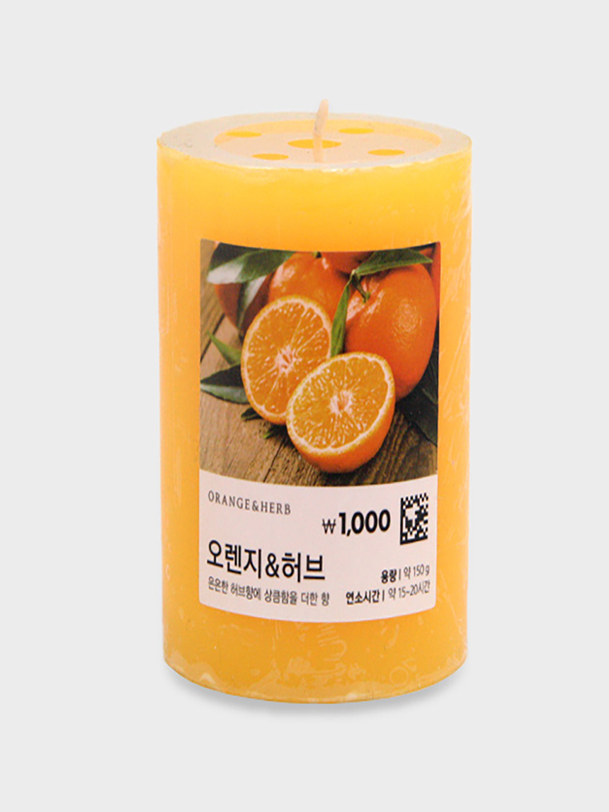 DAISO Color Filler Candle (Orange Herb Scent)