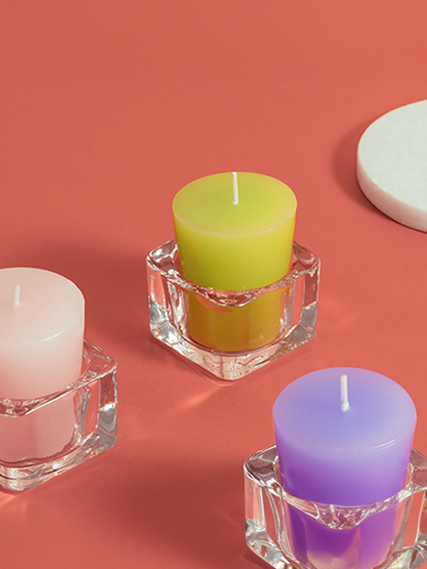 DAISO Votive Candles 3 Pieces (Apple Scent)