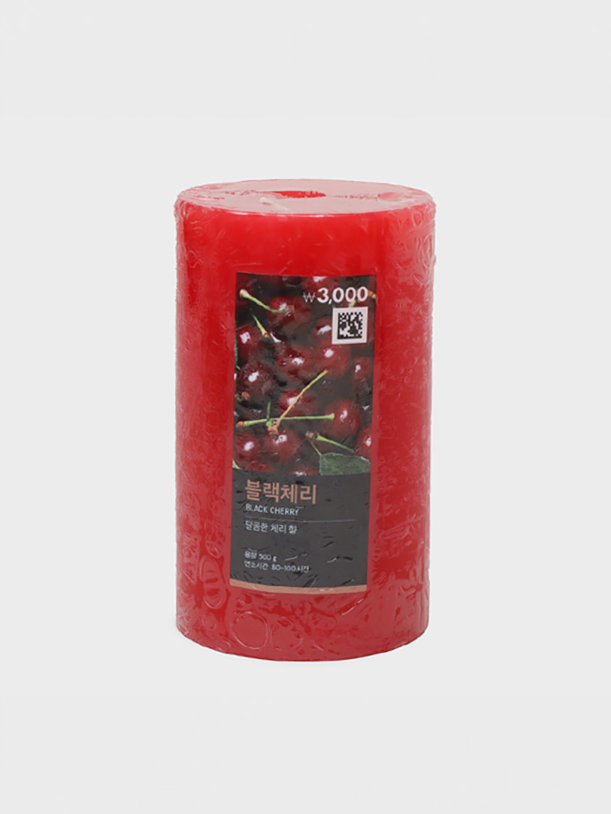 DAISO Pillar Candle (large/Black Cherry)