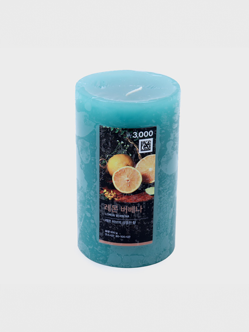 DAISO Pillar Candle (large/lemon verbena)