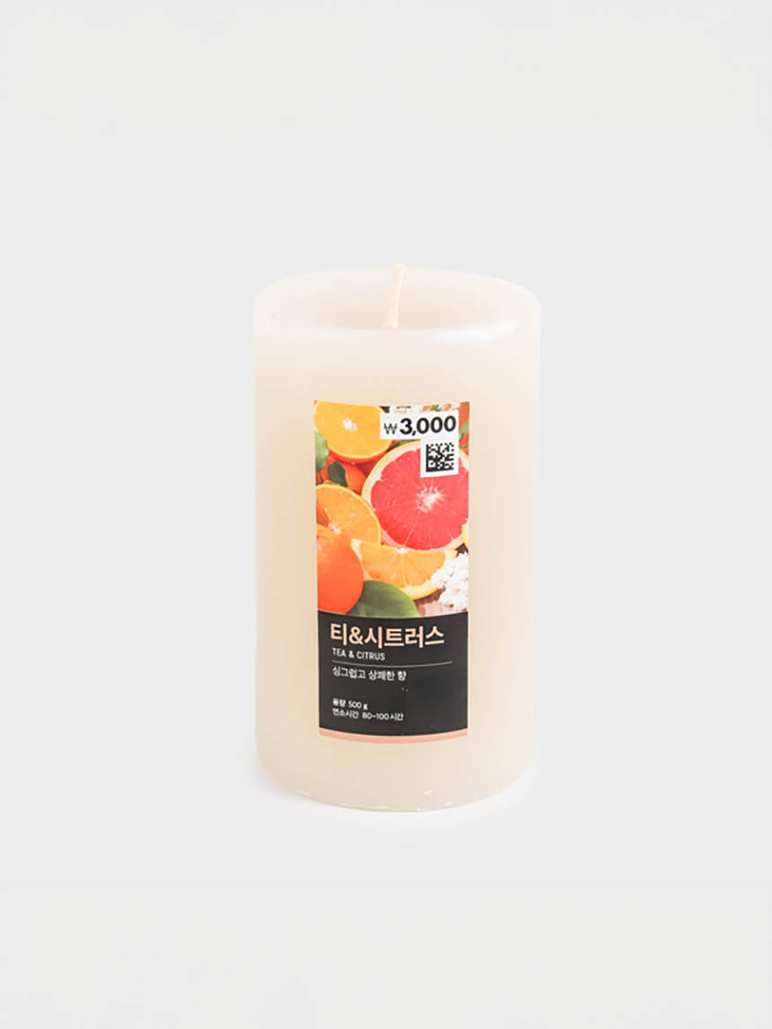 DAISO Pillar Candle (large/T&Citrus)