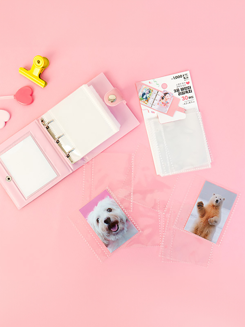 DAISO 3-ring binder album refill (30 sheets)