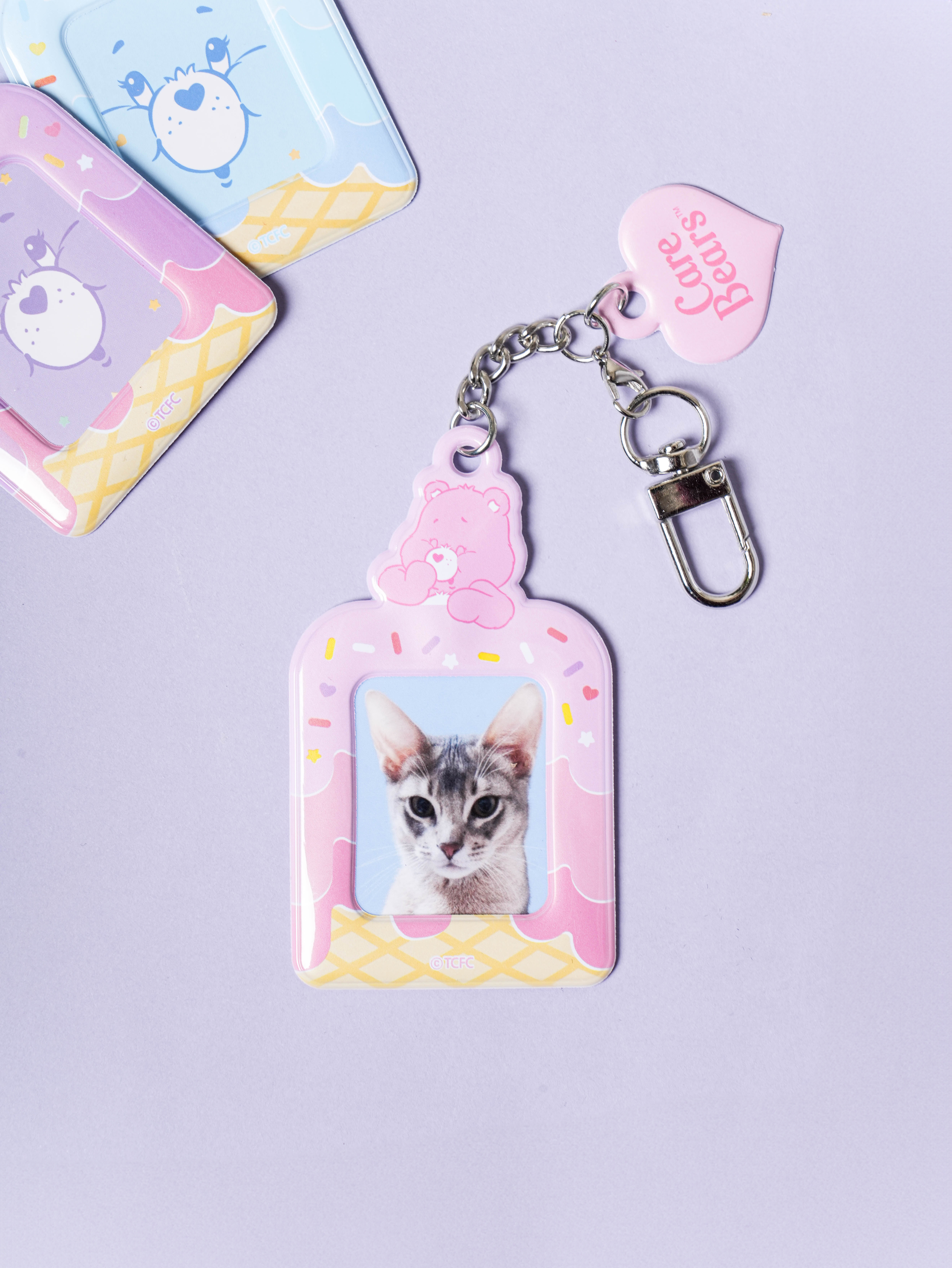 DAISO Polku_Care Bear Mini Photo Keyring