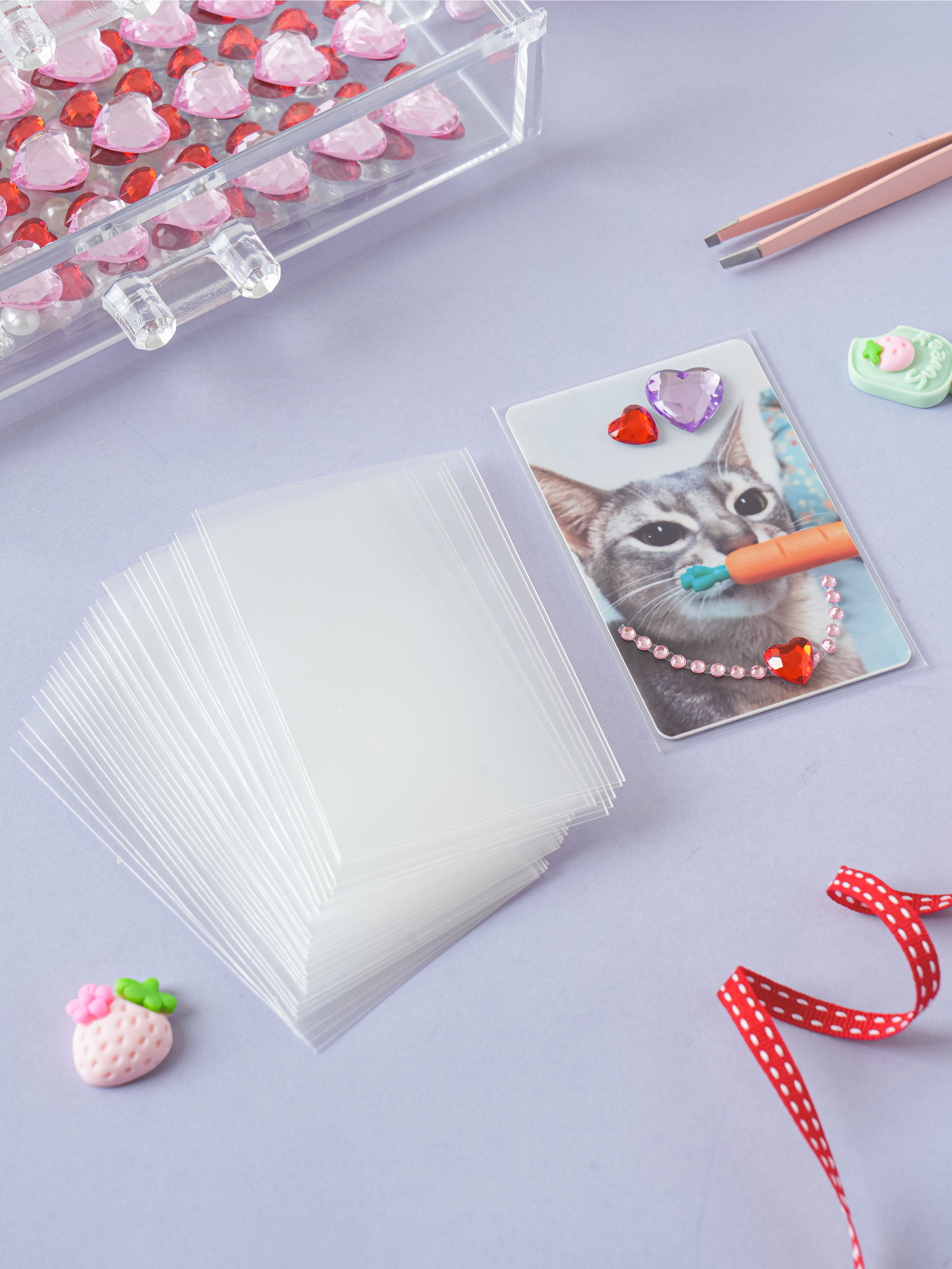 DAISO Polku_High transparency thick photo card sleeve (Mini/30 sheets)