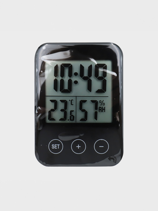 DAISO Square Touch Temperature and Humidity Clock