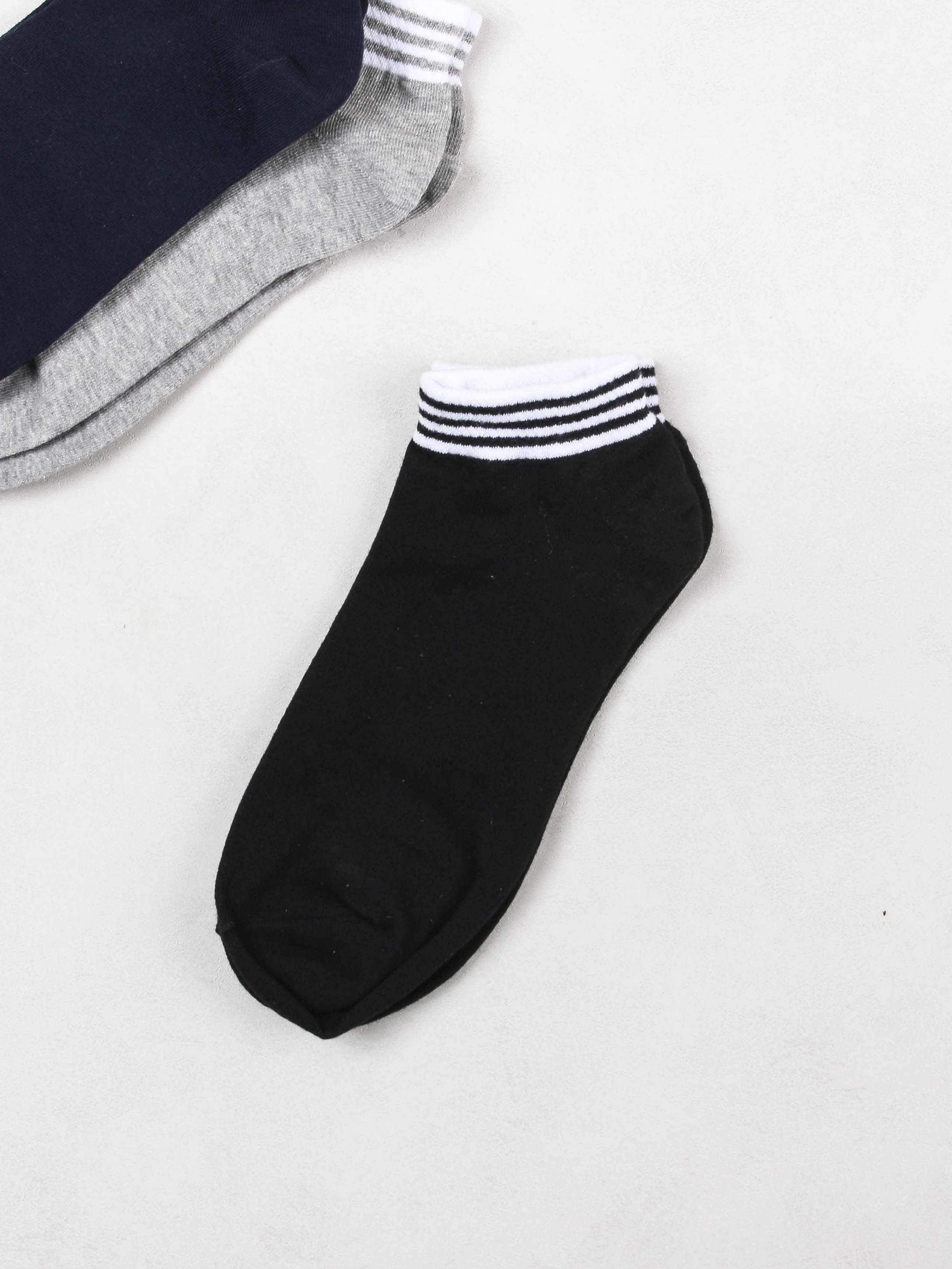 DAISO Men's Ankle Socks (Ankle Stripe)