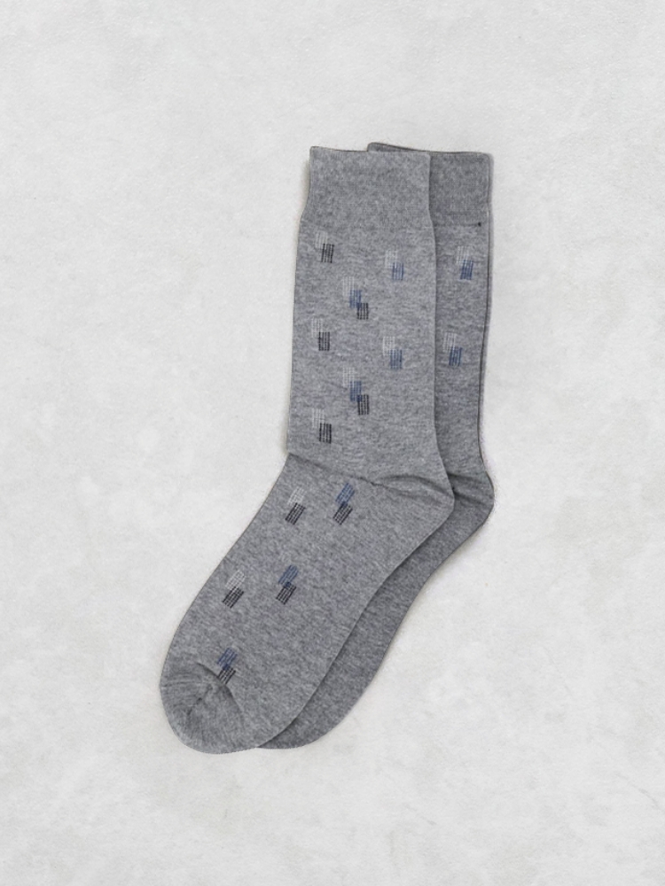 DAISO High-quality gentleman socks (square check)