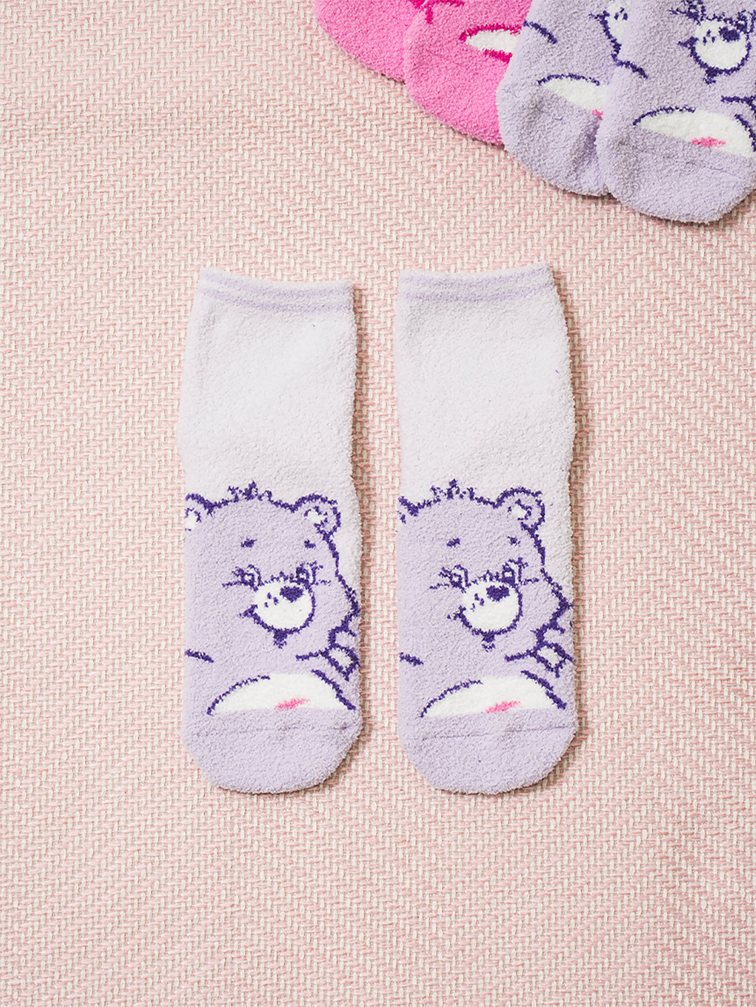 DAISO Care Bear Sleep Socks_Purple