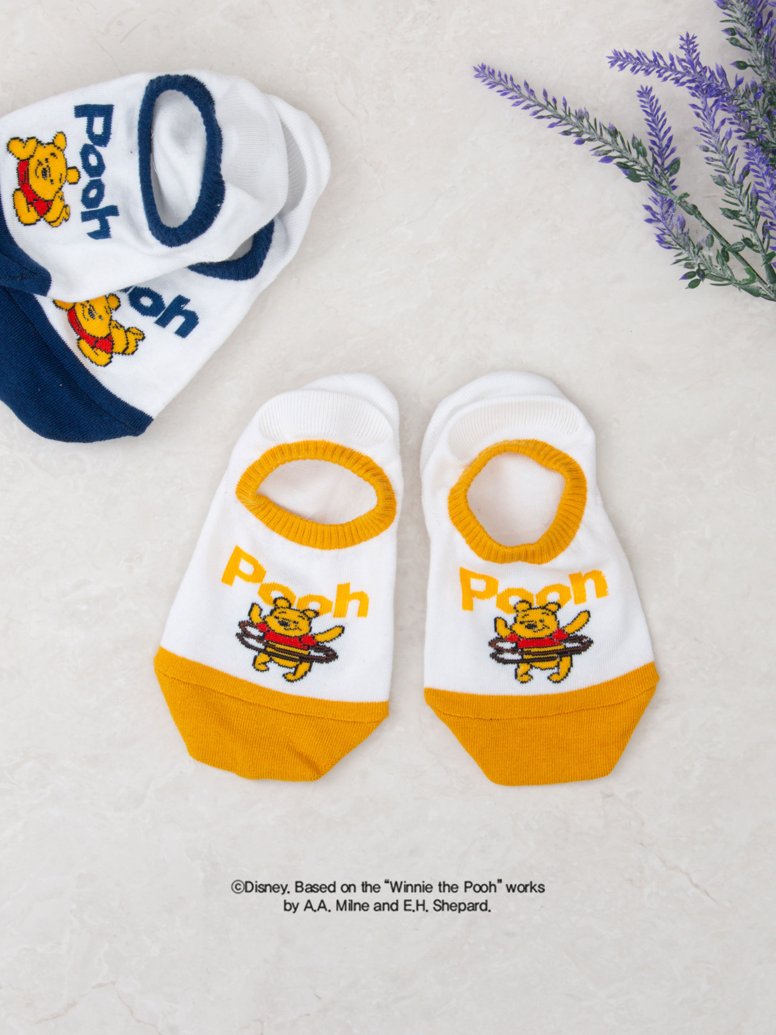 DAISO Disney_Winnie the Pooh_Ankle Line Children's Slippers (7-9 years old)