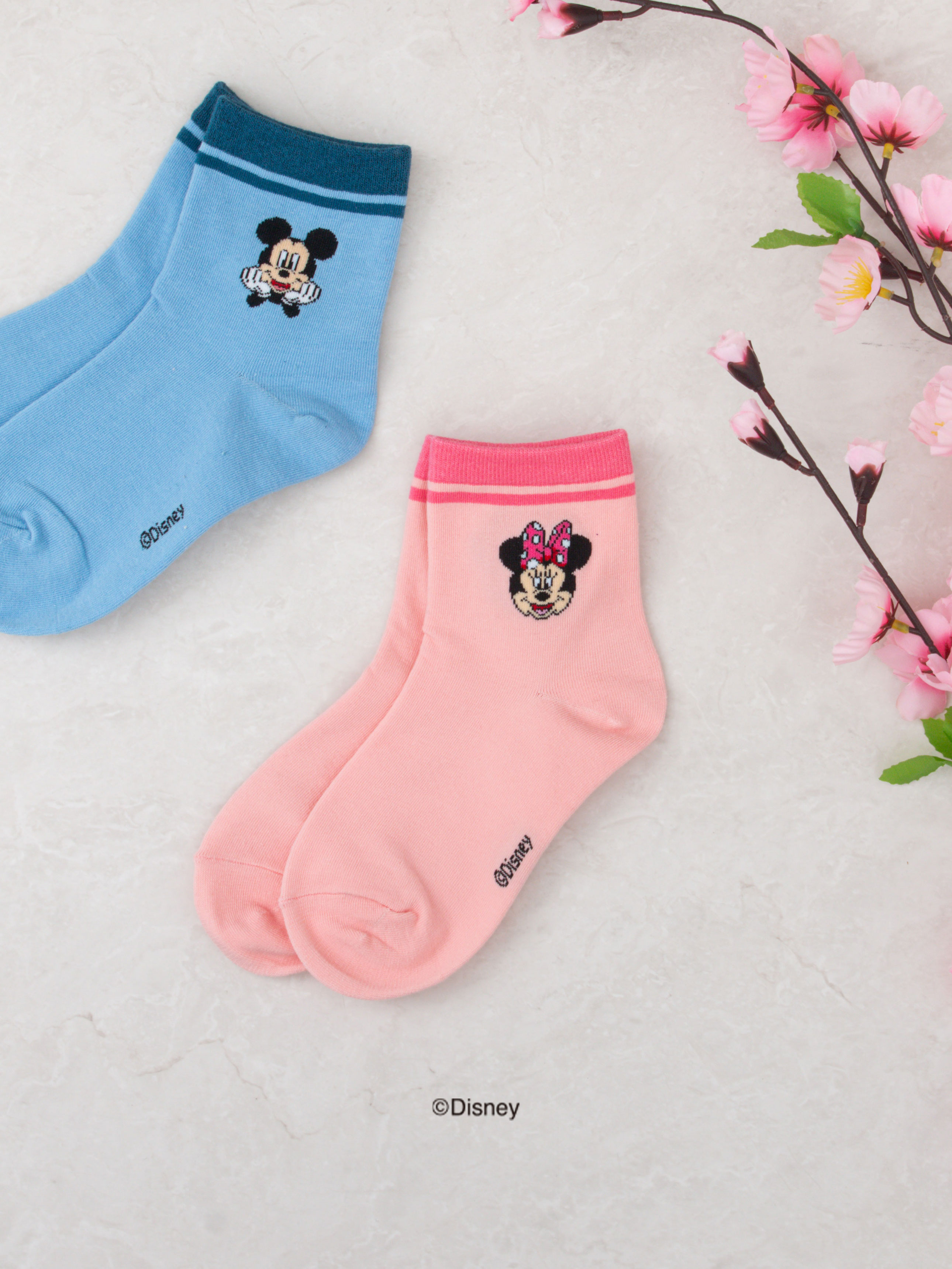 DAISO Disney_Mickey Friends_Ankle Line Children's Mid-Calf Socks (Ages 4-6)