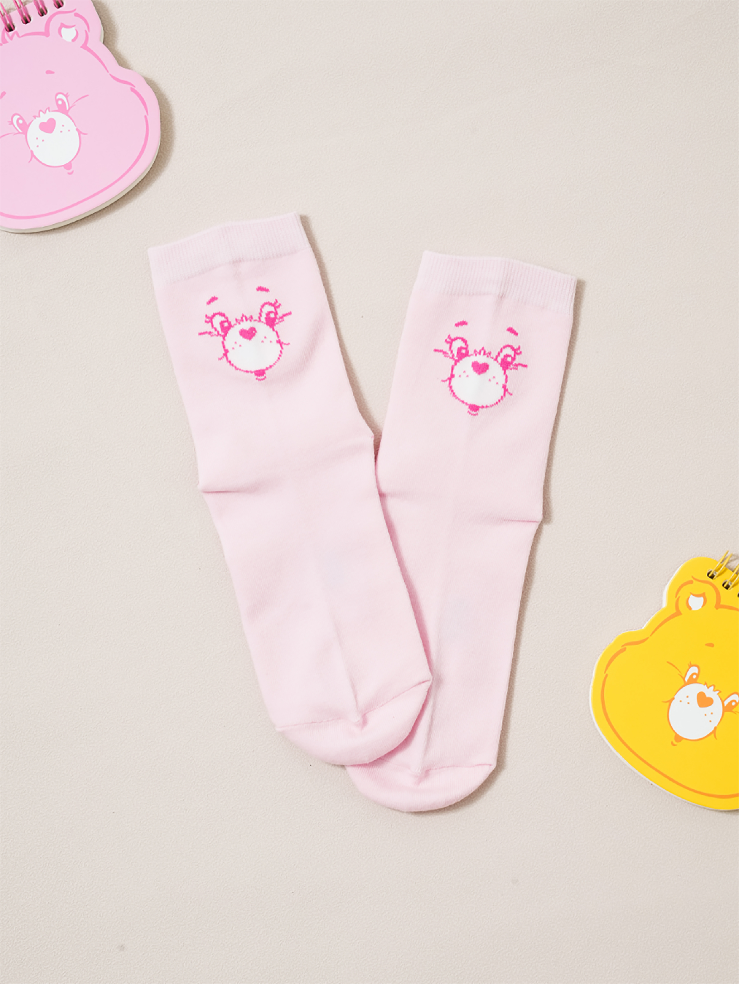 DAISO Care Bears_Middle Socks (Pink)