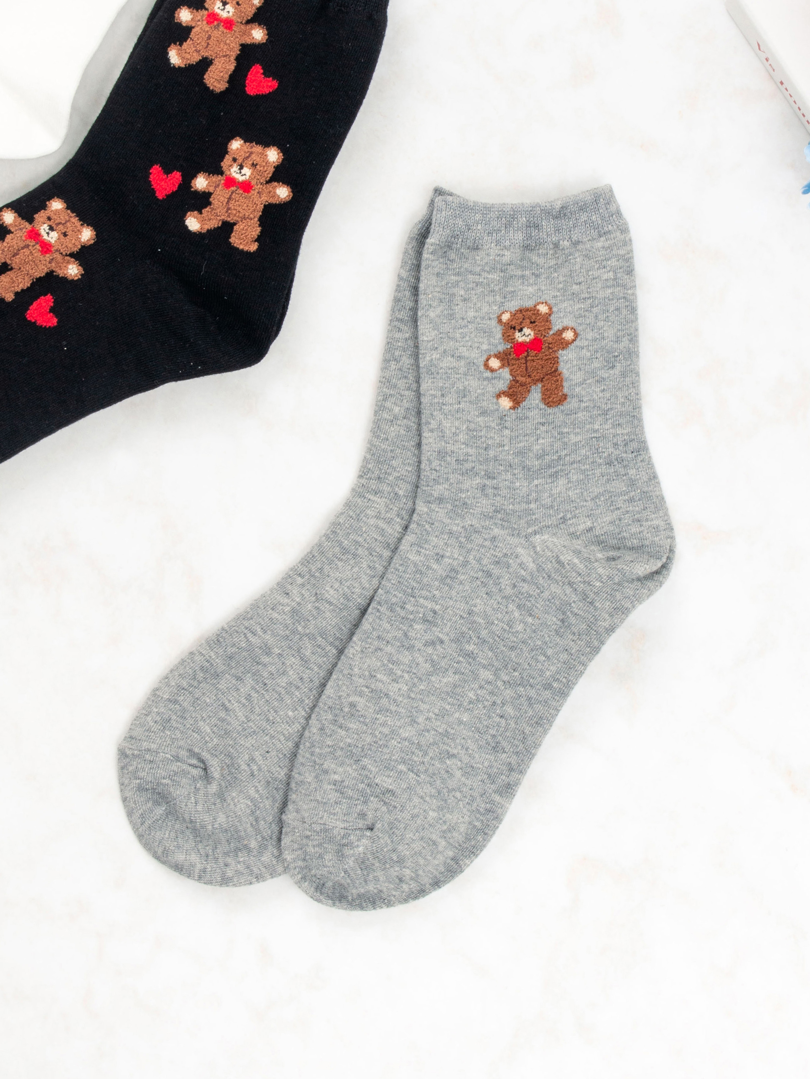 DAISO Women's Fashion Socks (Taktel Bear)