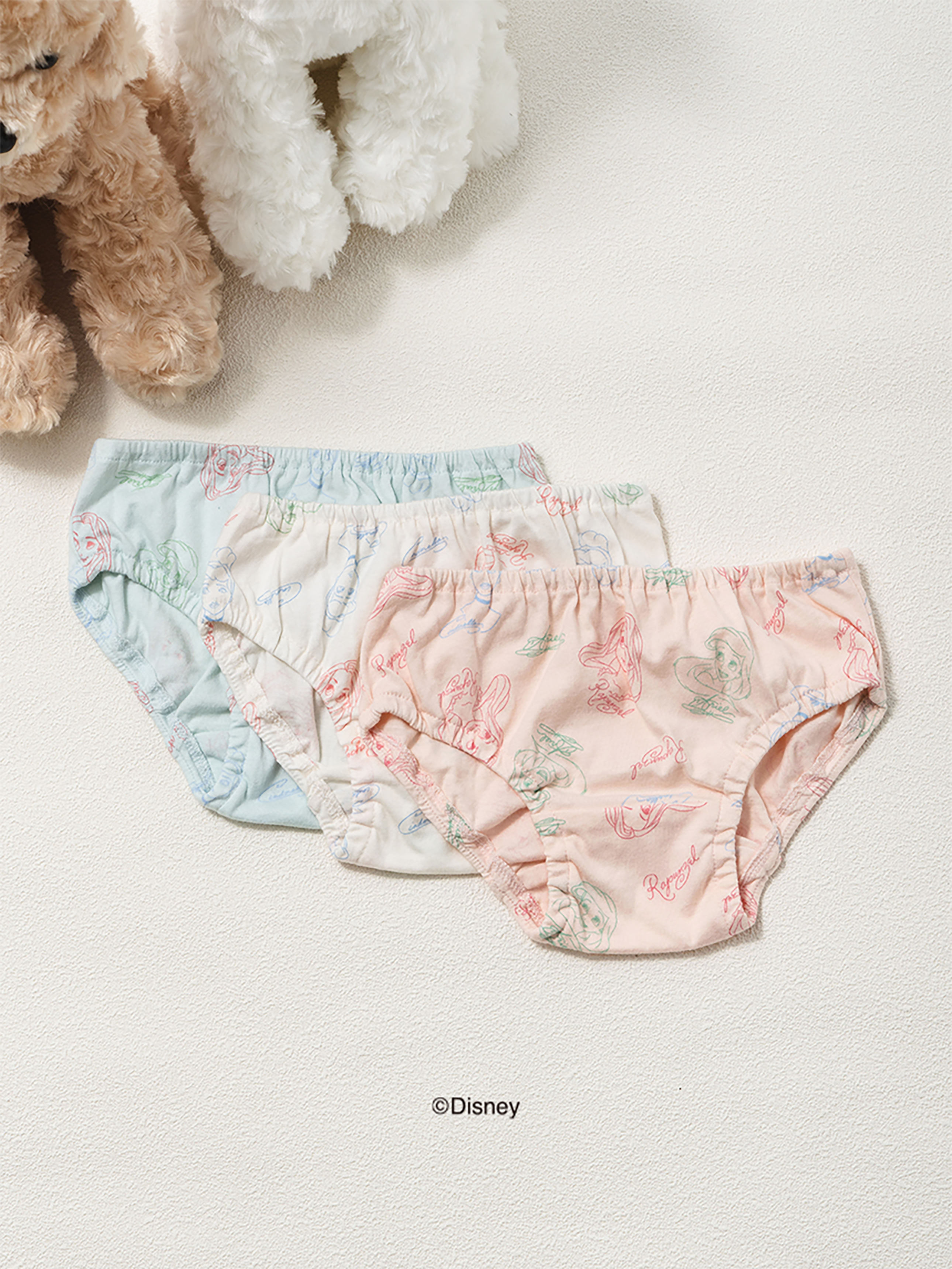 DAISO Disney Princess Girls' Panties 3P/SET(S)