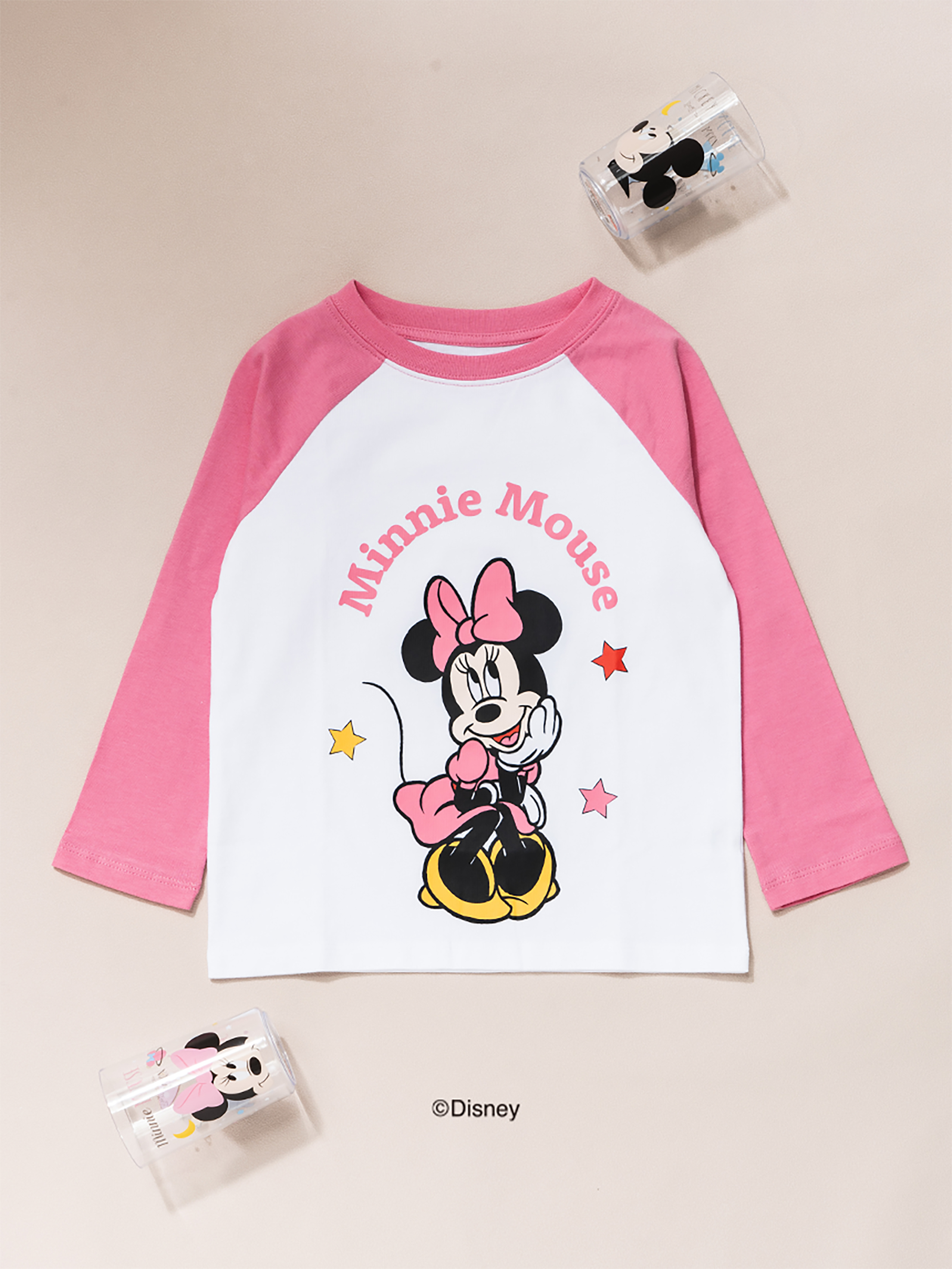 DAISO Disney_Minnie Mouse_Children's Nagrang T-shirt (S)