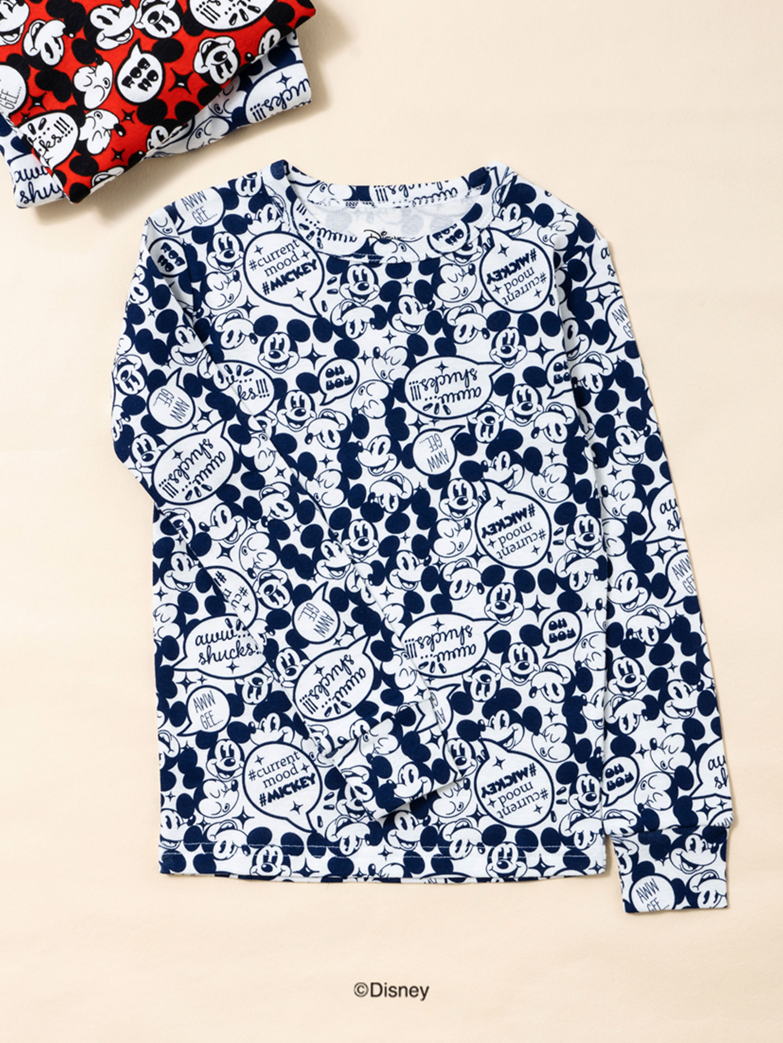 DAISO Disney_Mickey Mouse_PatternsN_Children's Underwear Top (M)