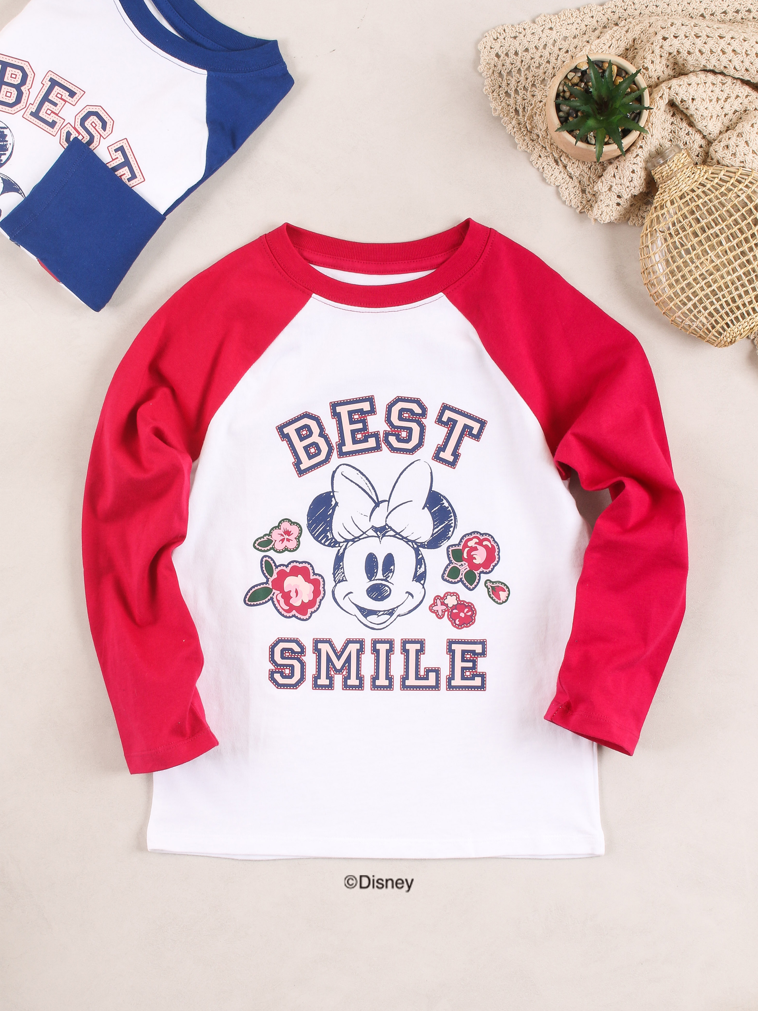 DAISO Disney_Mickey Friends_Sketch_Children's Nagrang T-shirt (M)