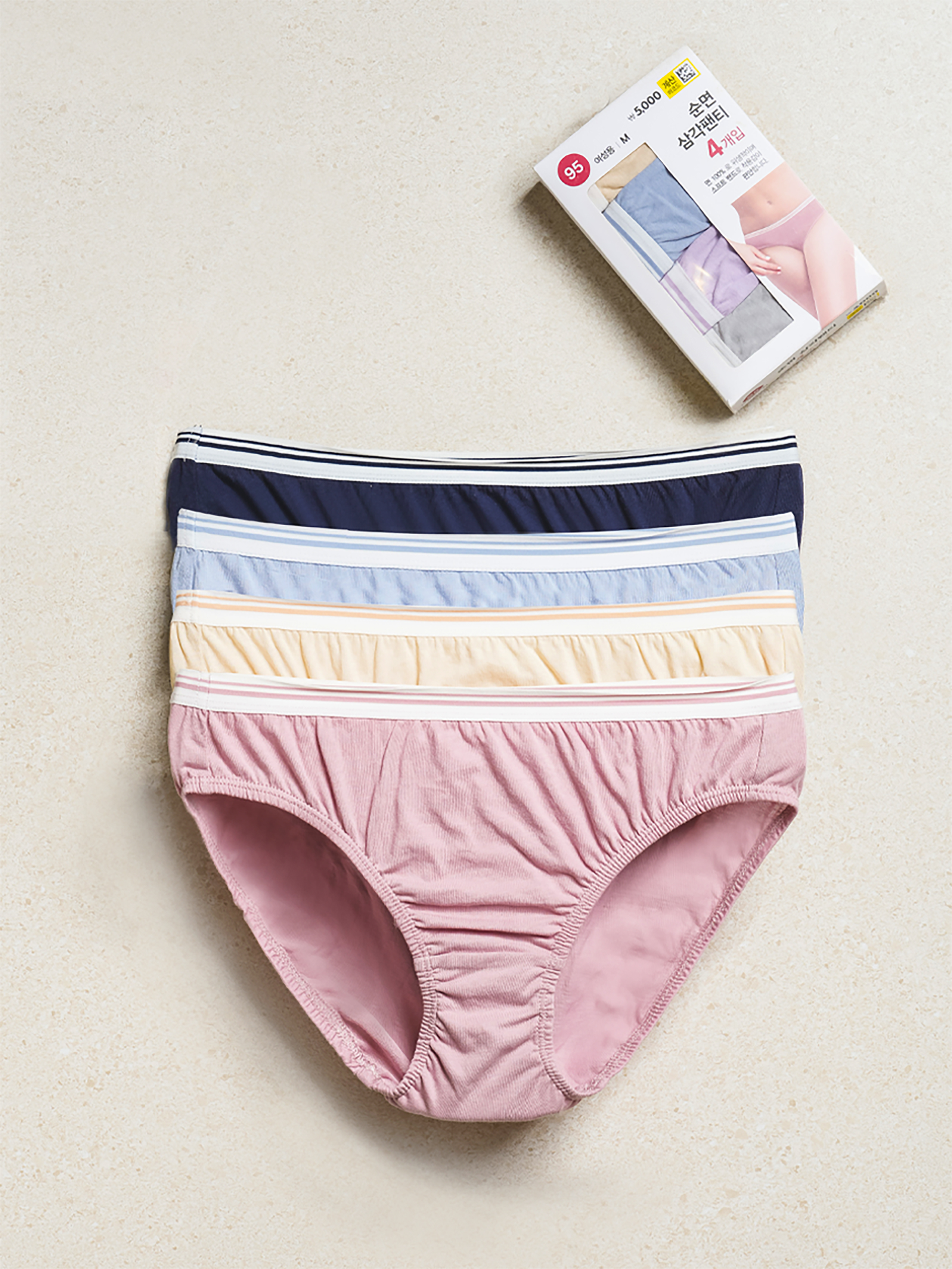 DAISO Women's Cotton Panties (4 Pack) (95)