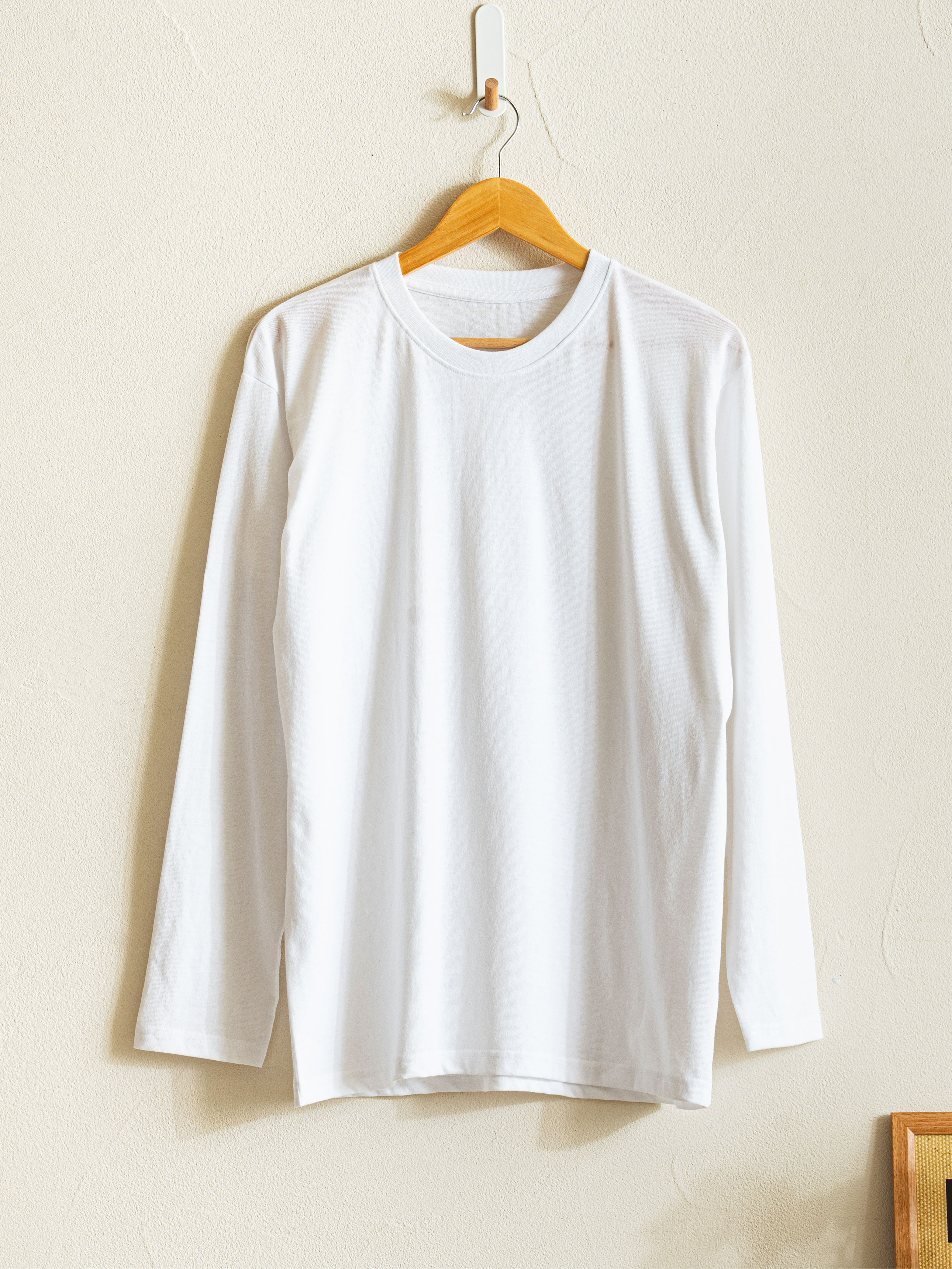 DAISO Basic Inner Long-sleeved T-shirt(105)(White)