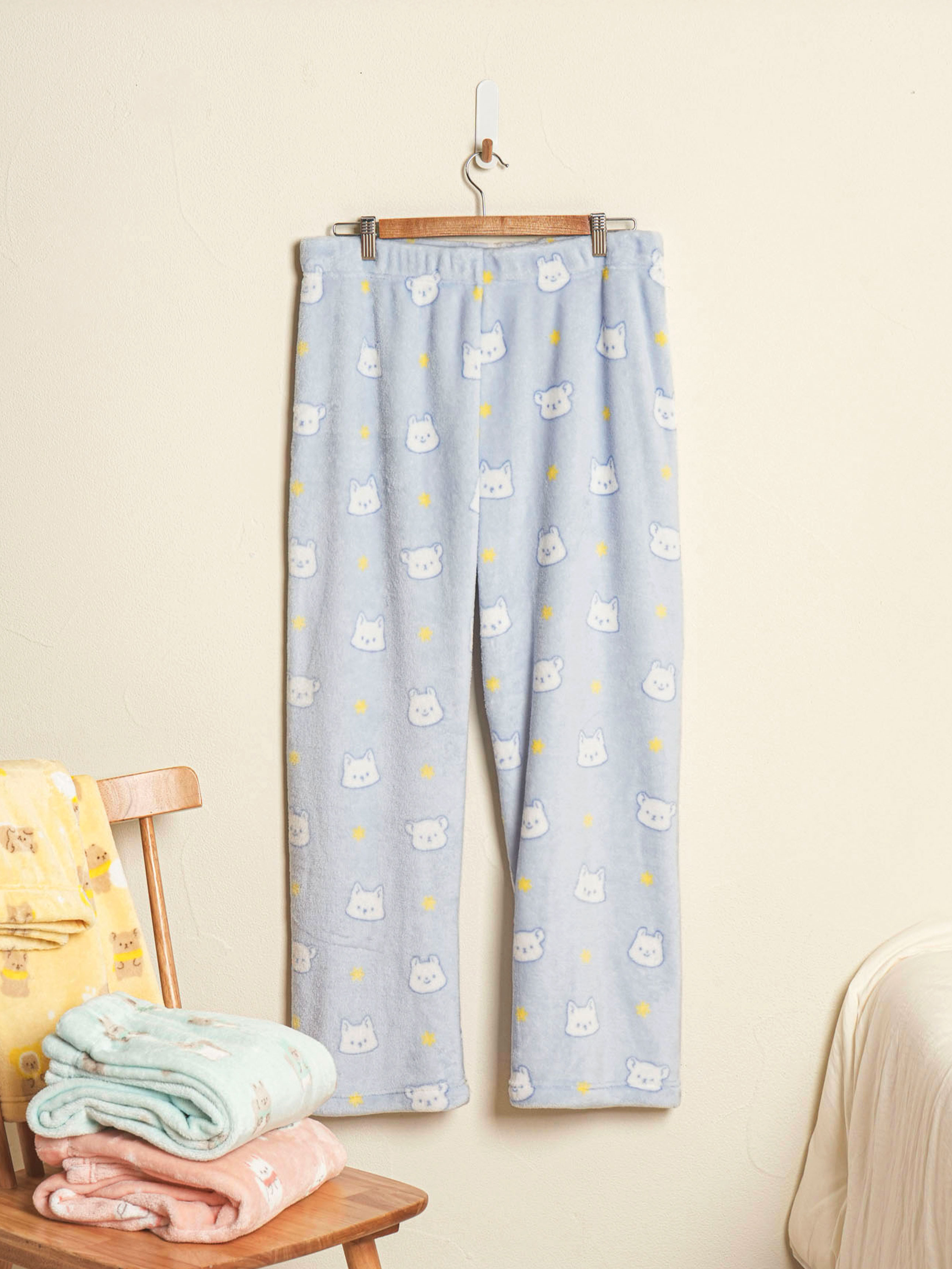 DAISO Winter Together_Pattern Sleep Pants (Animal Friends) (XL)