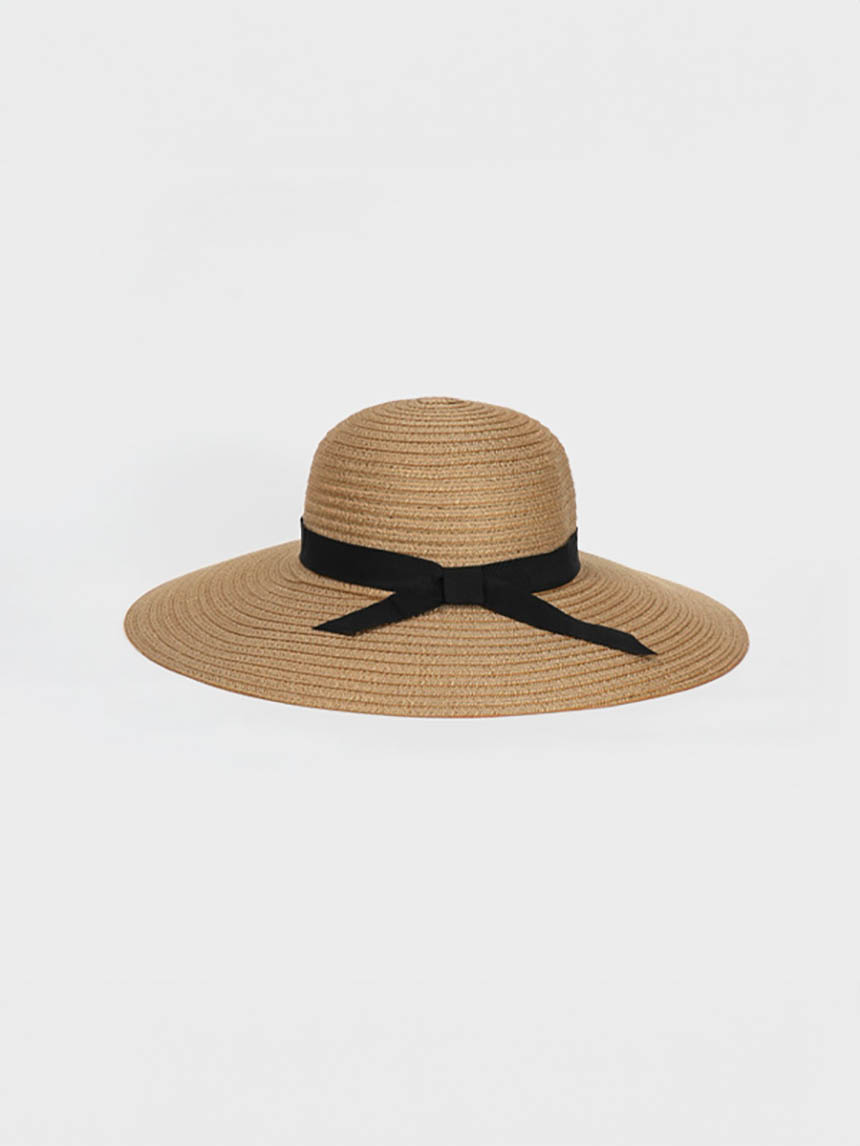 DAISO Ribbon Point Round Sunshade Hat