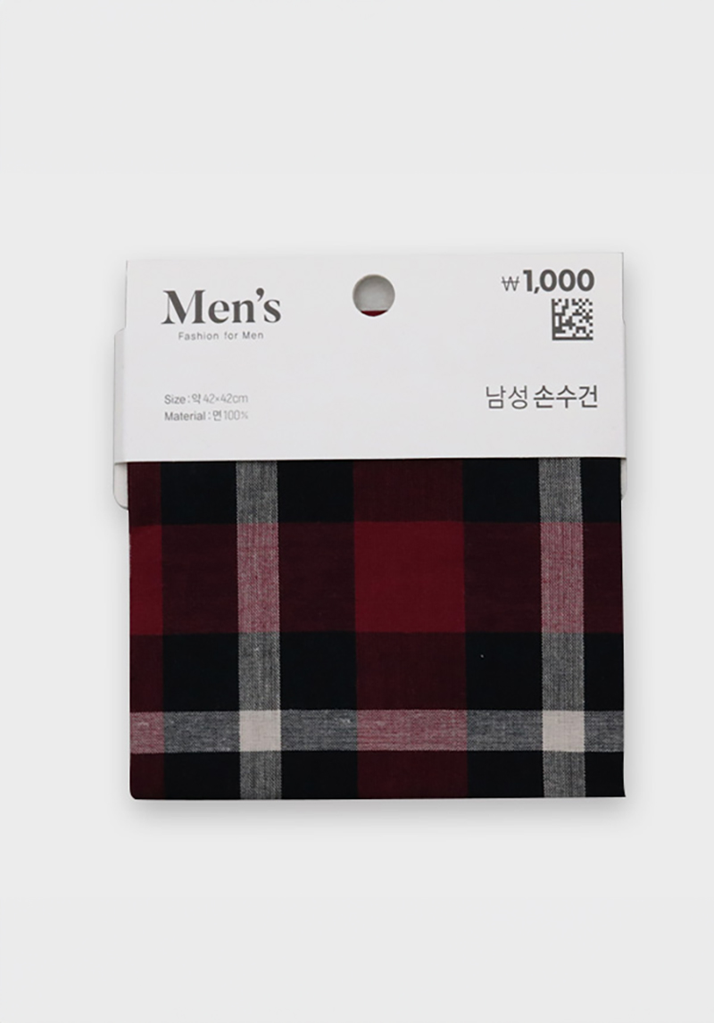 DAISO Checked Men's Handkerchief (42*42)