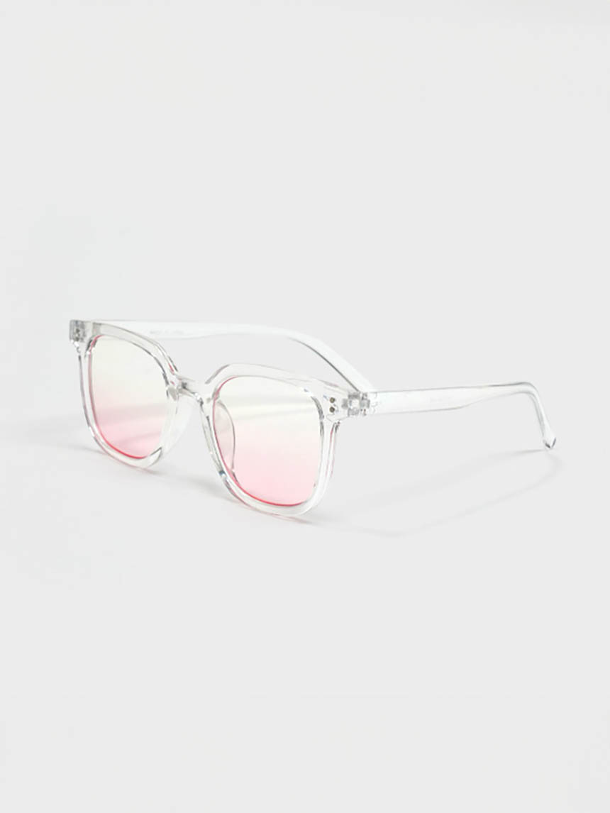 DAISO Square tinted sunglasses