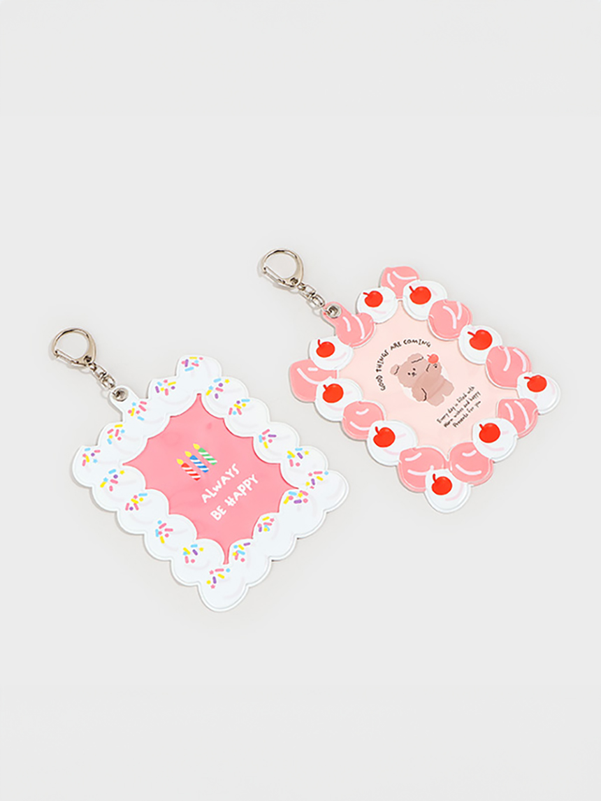 DAISO Design Photo Card Keyring Holder