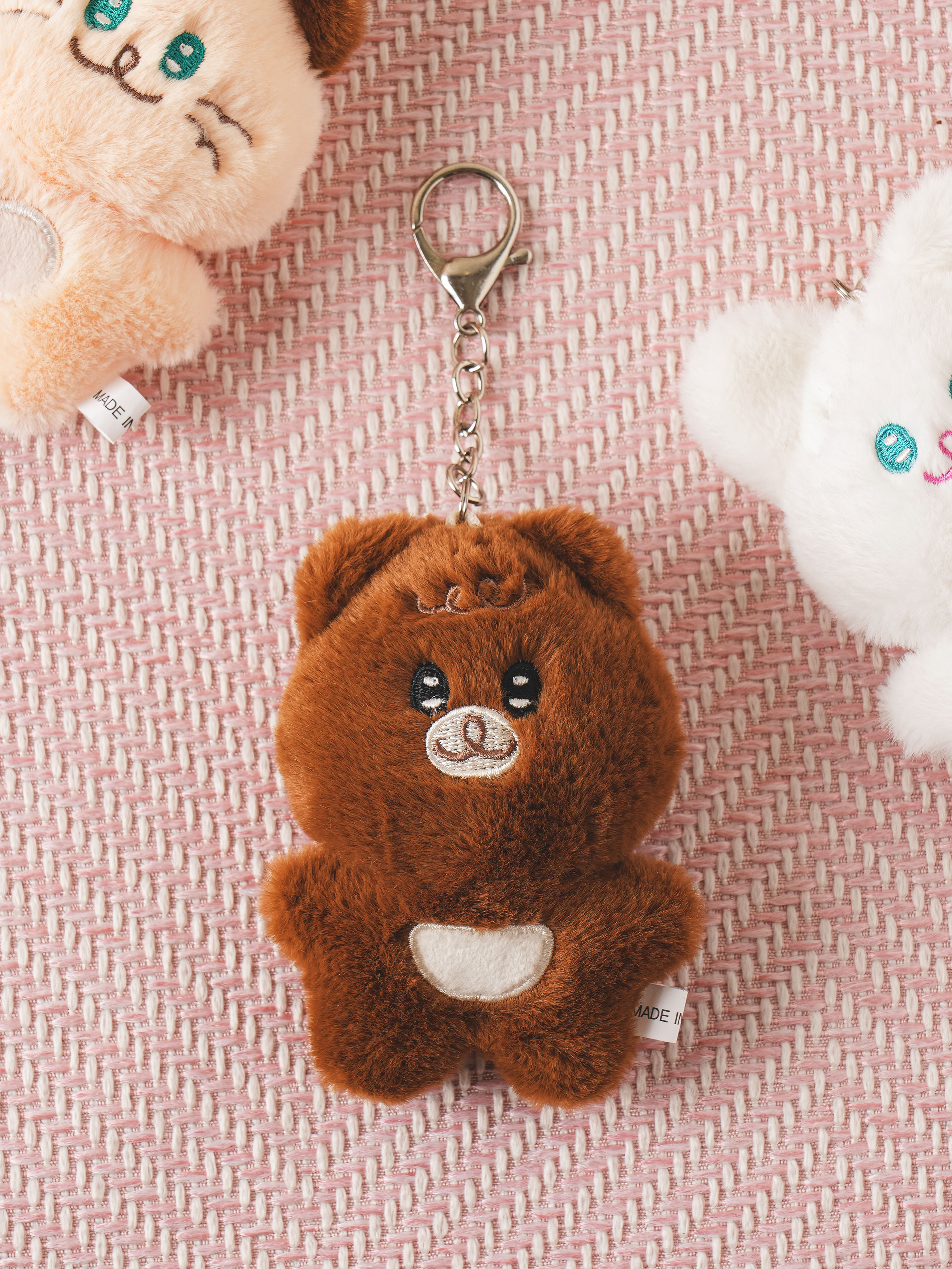 DAISO Belly Point Animal Friends Keyring