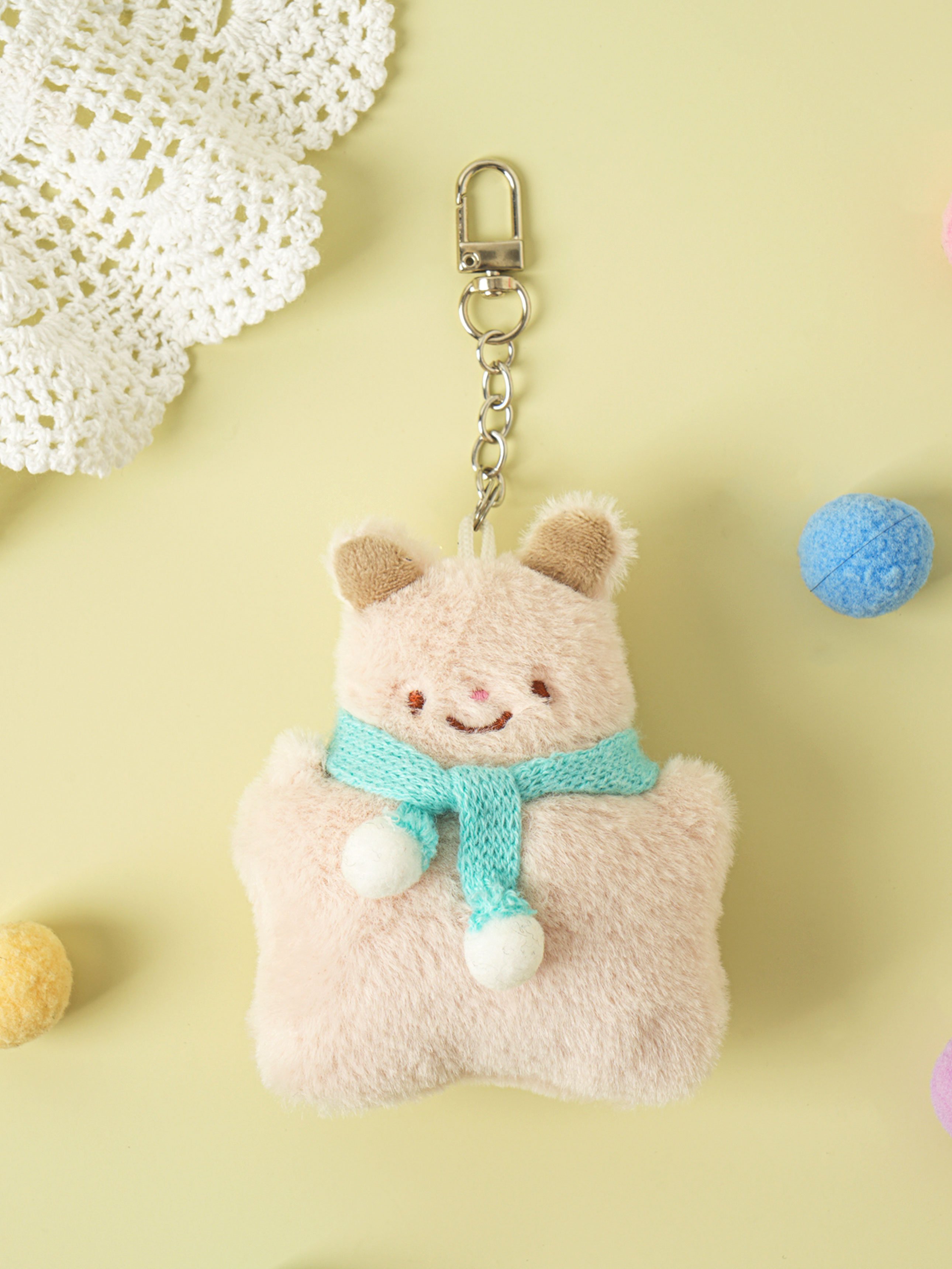 DAISO Winter Together_Plush Keyring (Flying Squirrel)