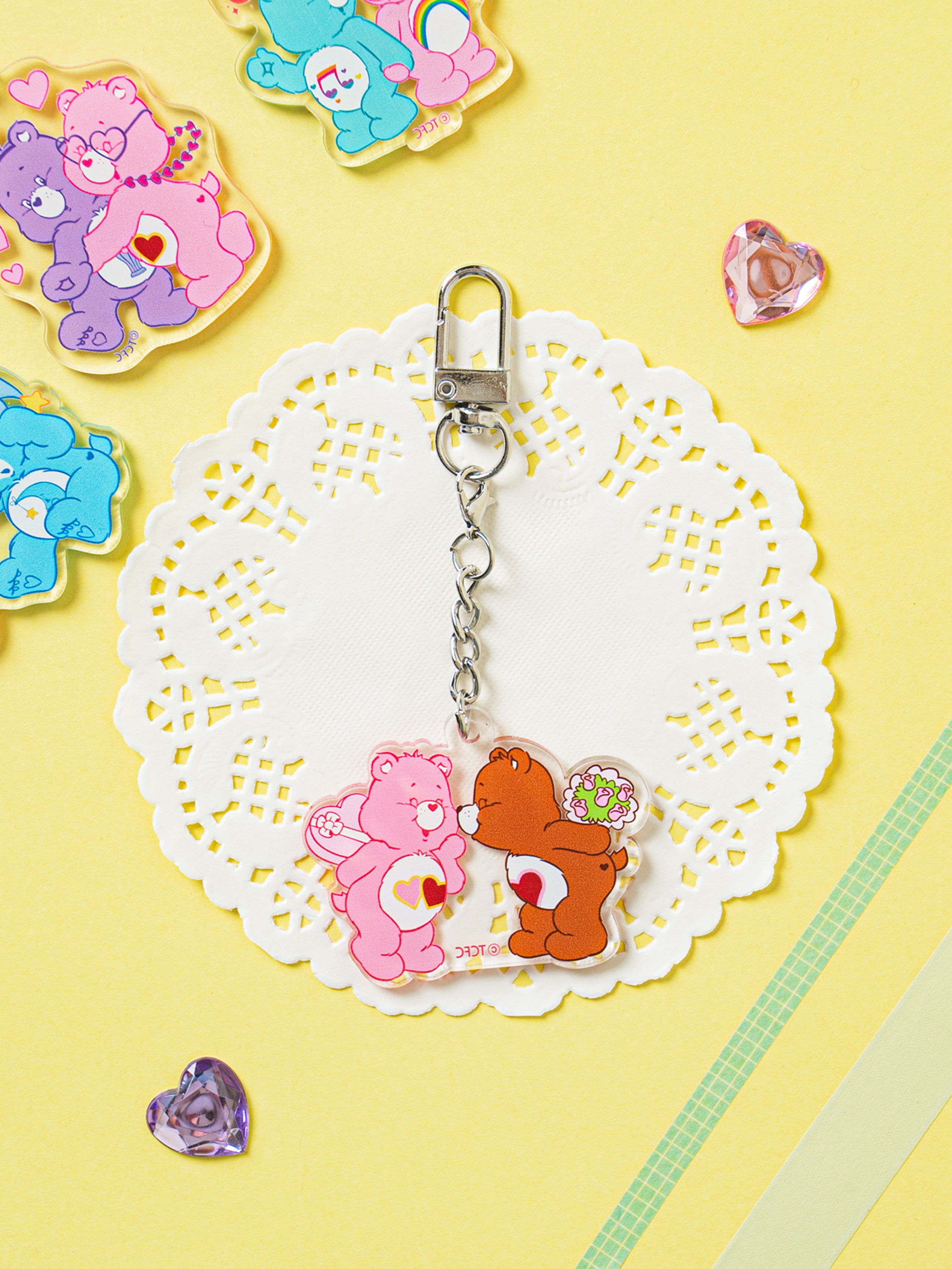 DAISO Care Bear Acrylic Keyring