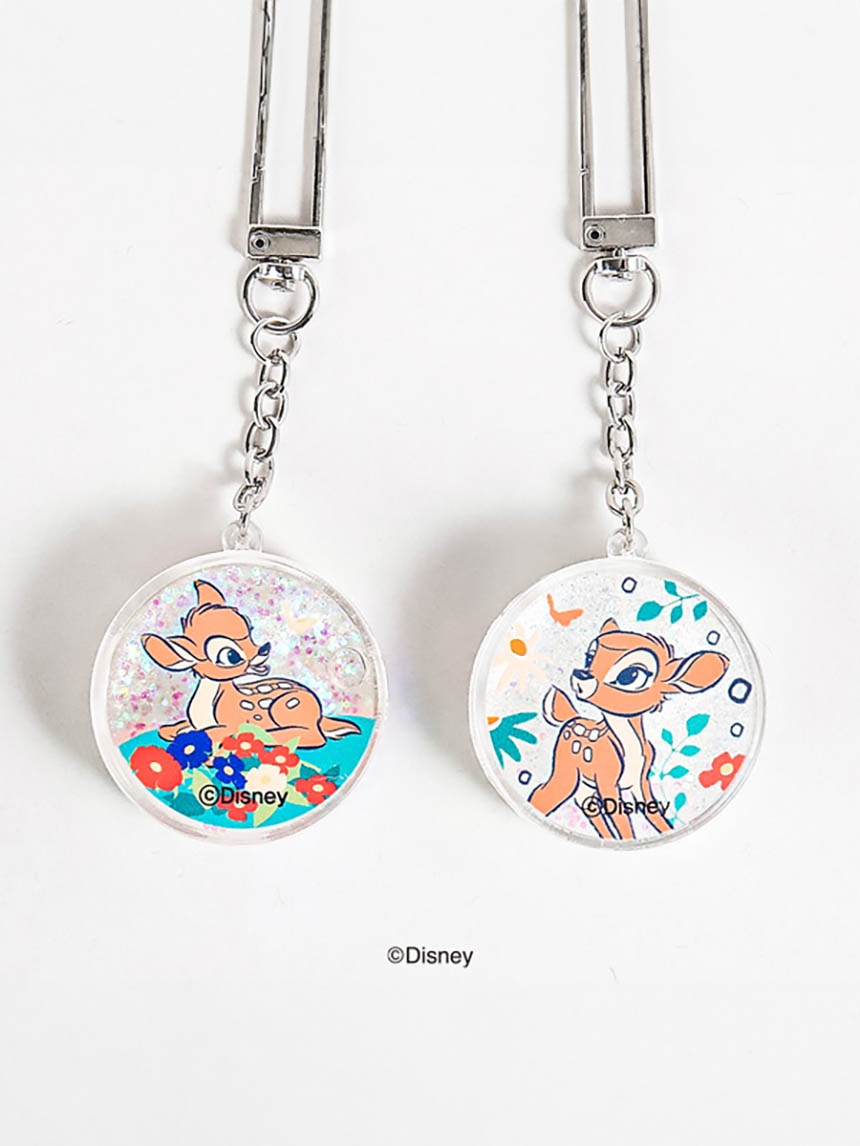 DAISO Disney_Circular Water Ball Keyring (Bambi)