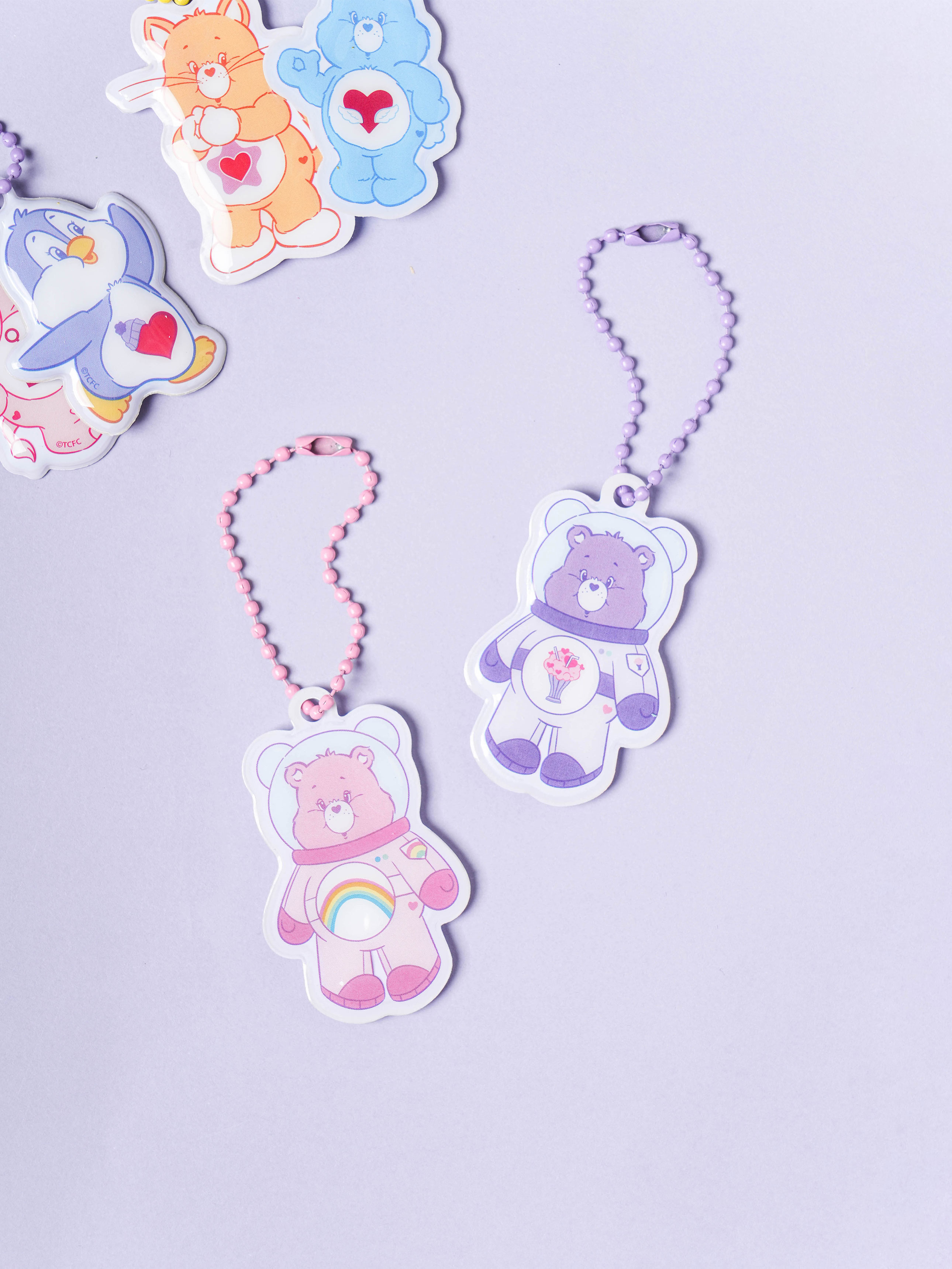 DAISO Care Bear Soft Keyring (2 pieces)