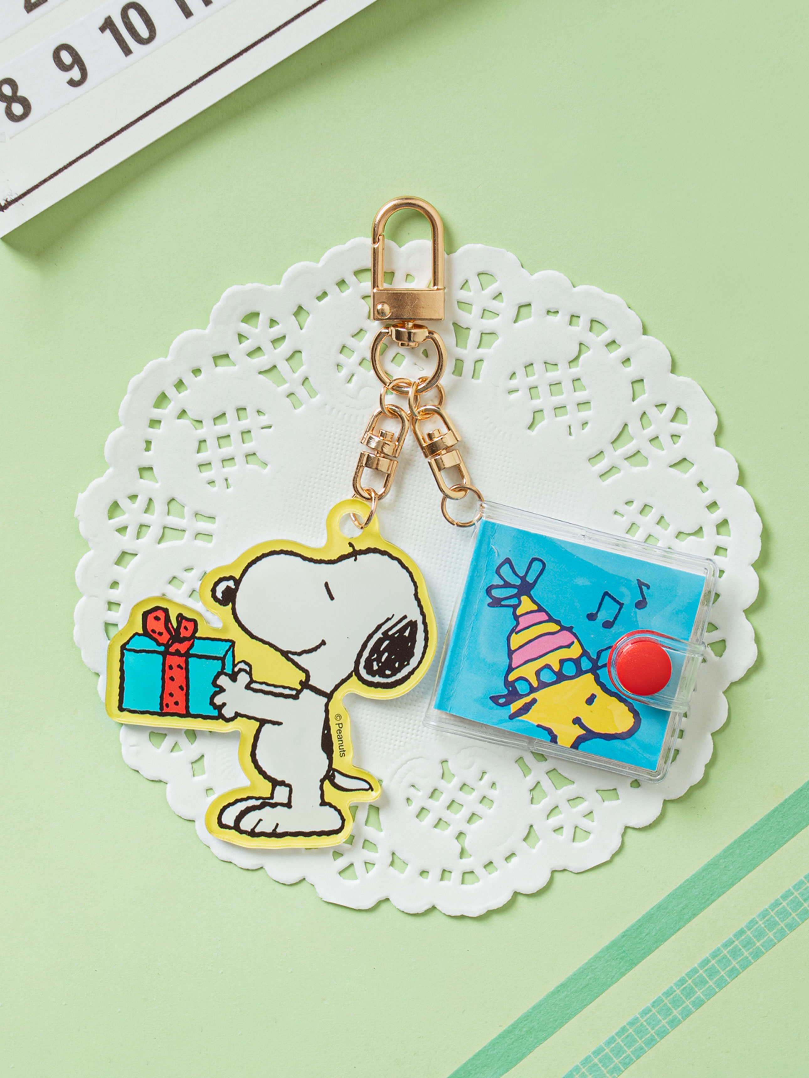 DAISO Peanut Mini Diary Keyring (Blue)